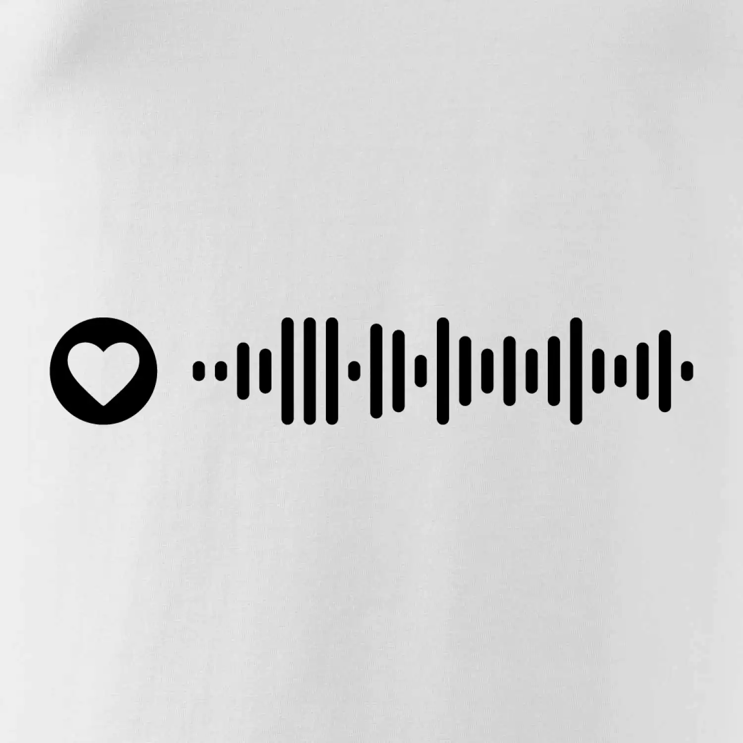 Zamilovaný Spotify kód na prsu