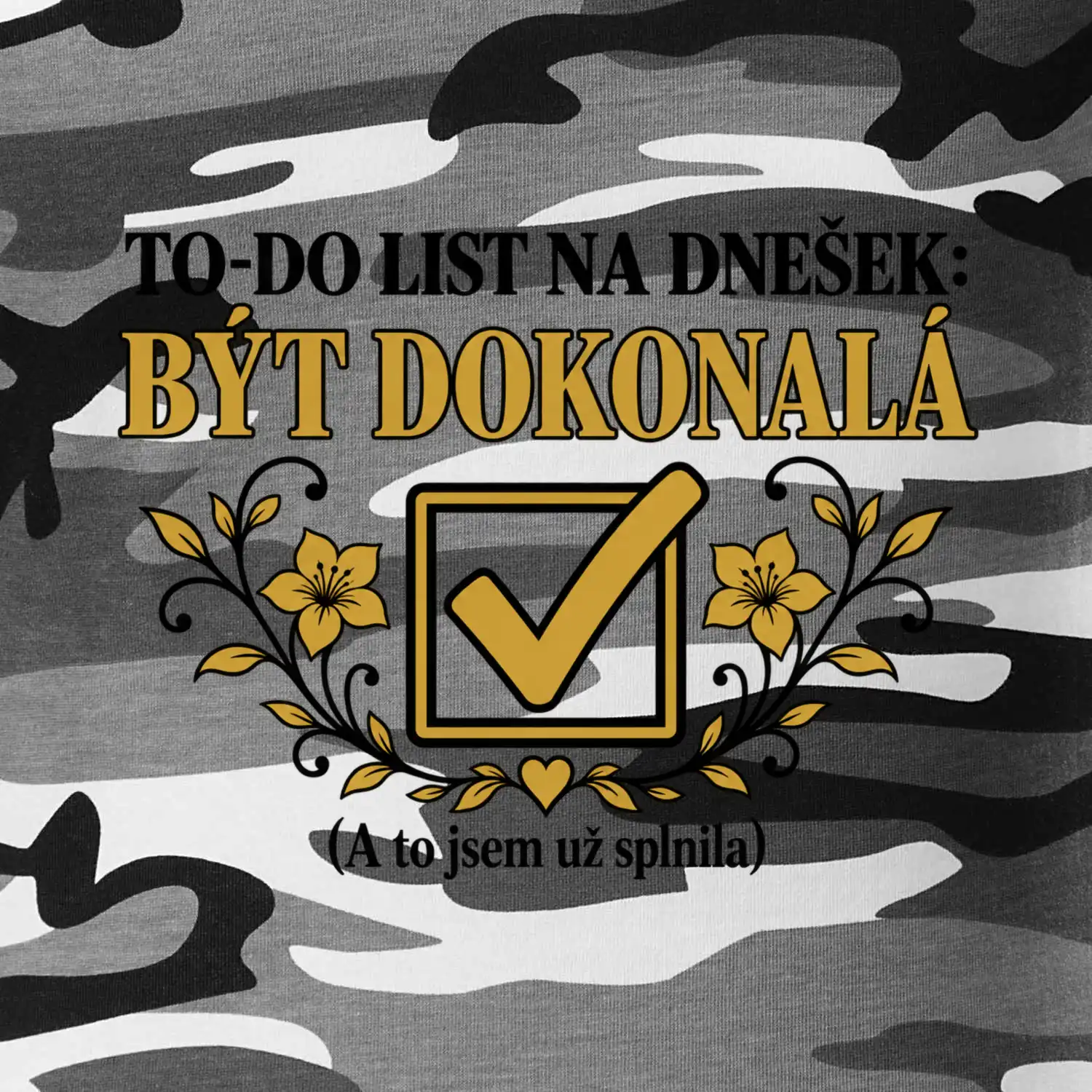 To-Do list na dnešek Být dokonalá