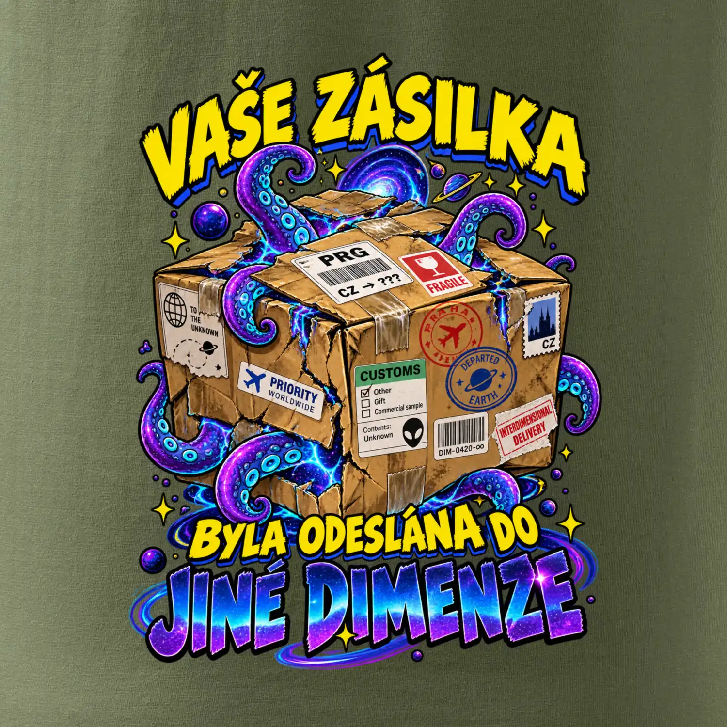 Vaše zásilka byla odeslána do jiné dimenze