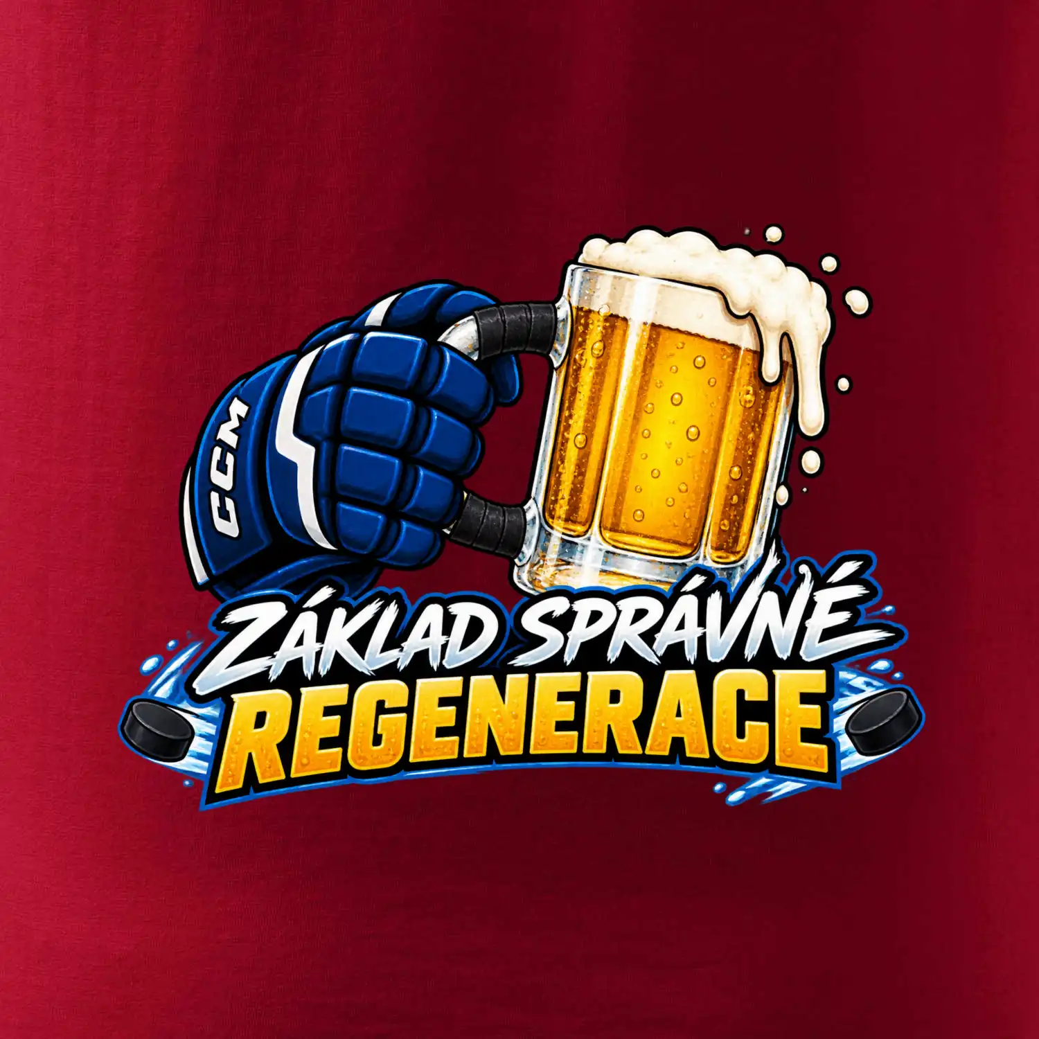 Hokejová regenerace s pivem