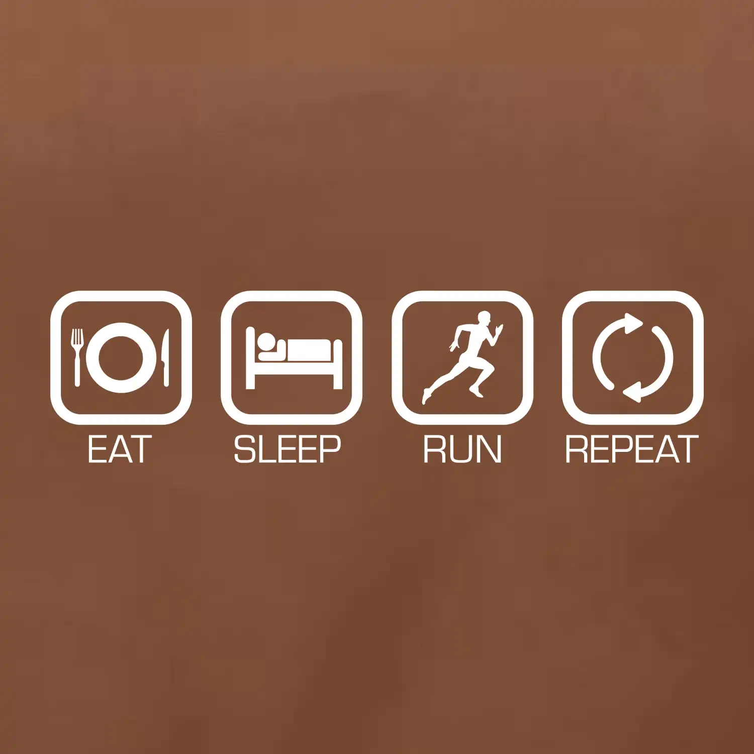 Eat sleep run repeat v řadě
