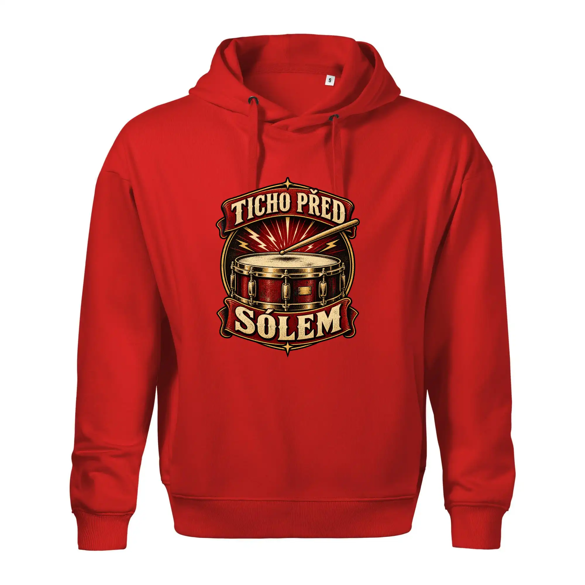 Ticho před sólem - vintage bubenický emblém