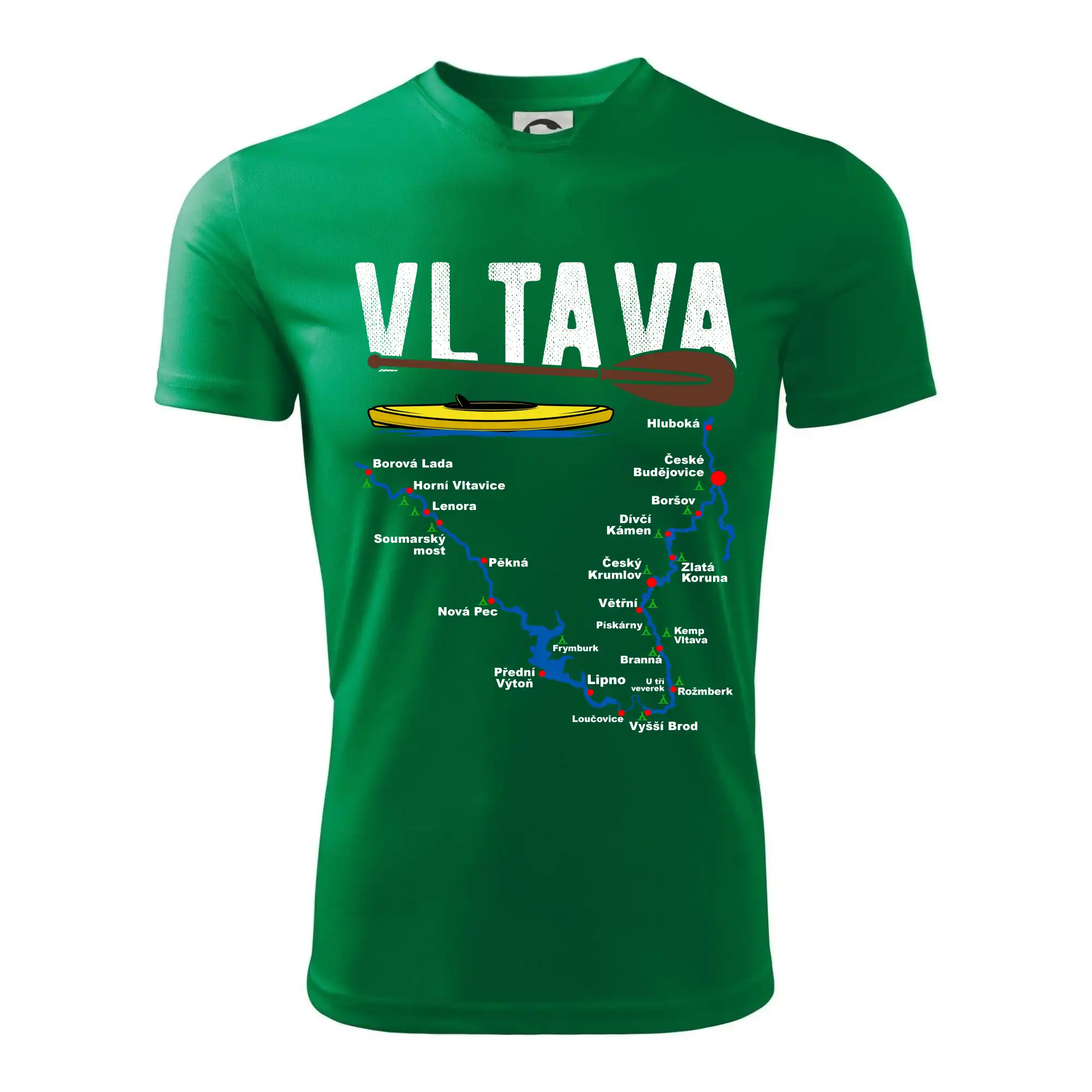 Mapa řeky Vltavy