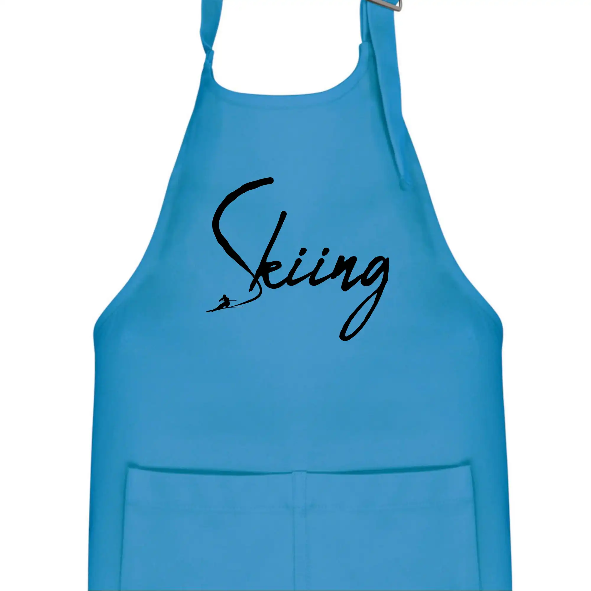 Skiing nápis lyžař