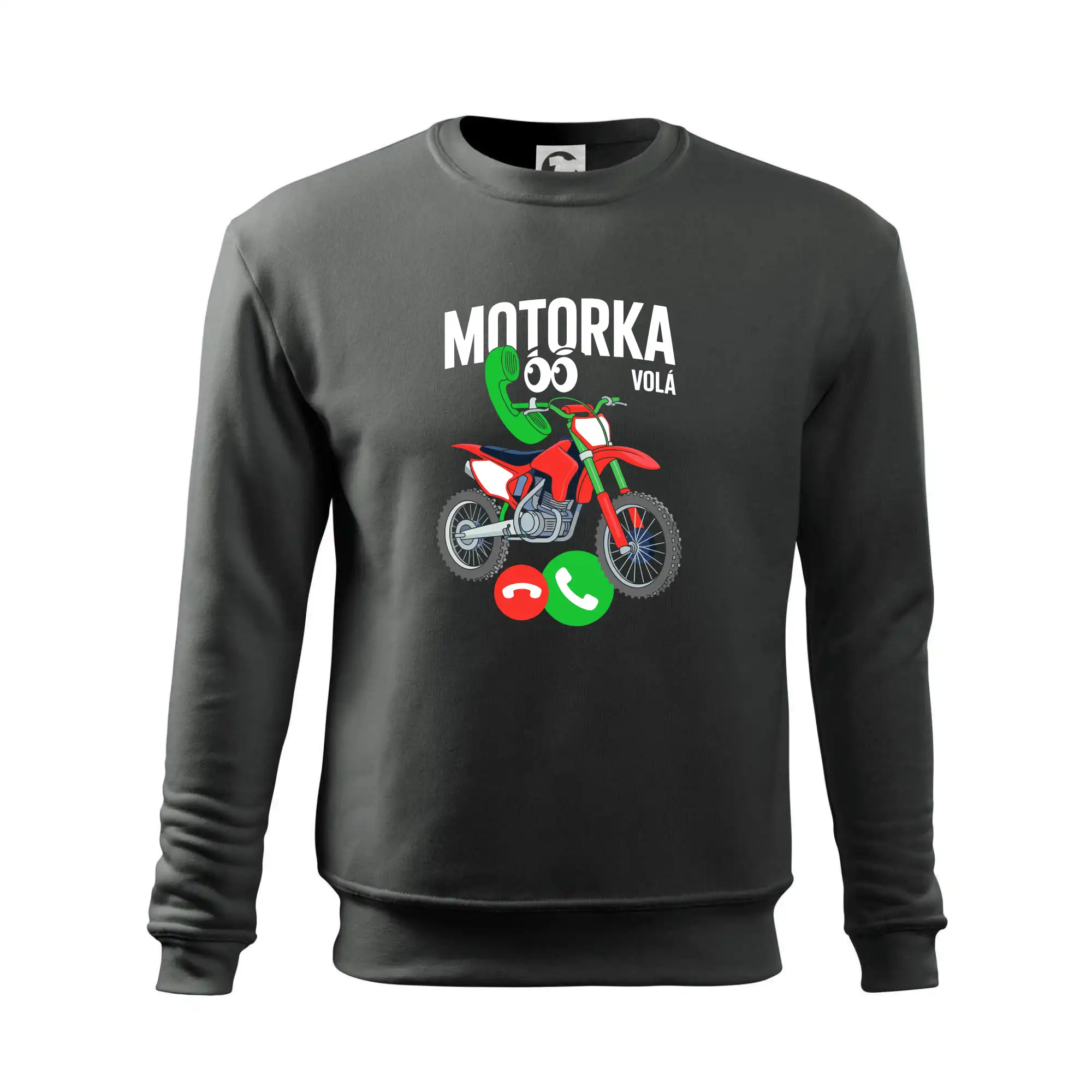 Karikatura motorka cross volá