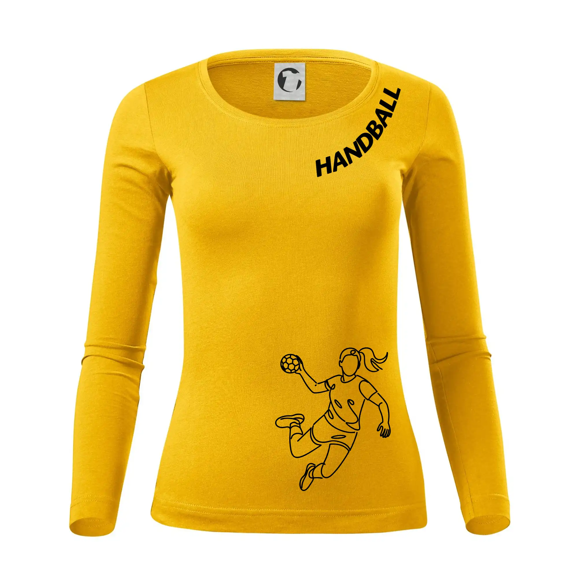 Handball nápis šikmo  - holka