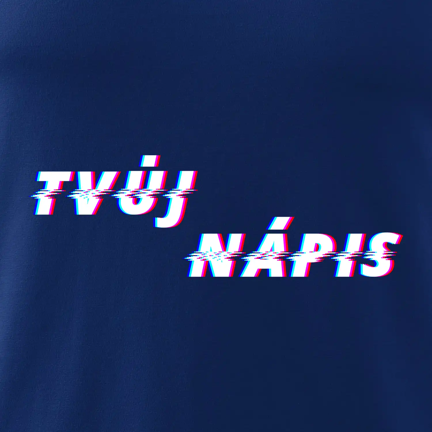 Glitch font - tvůj nápis
