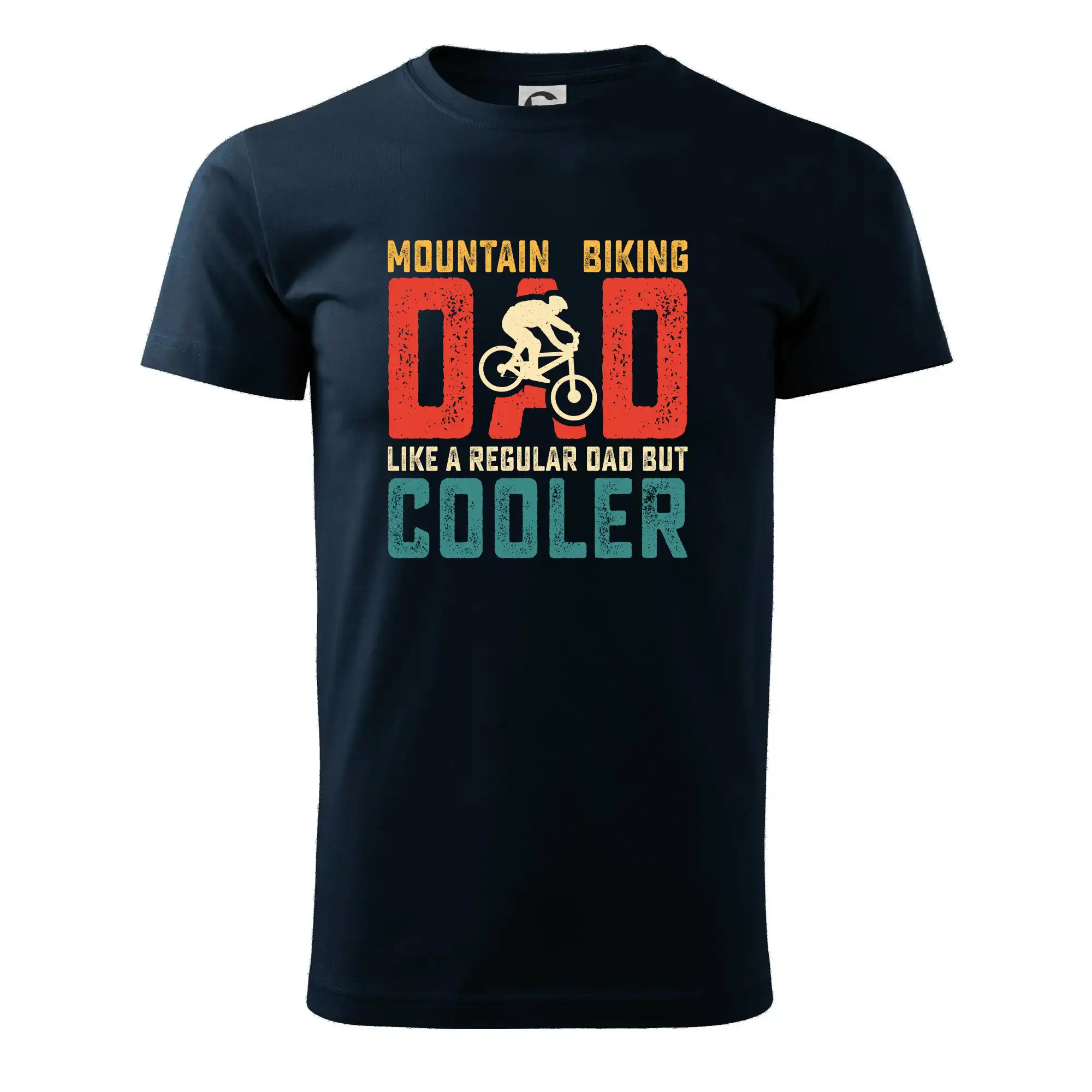 Mountain biking dad like a regular dad