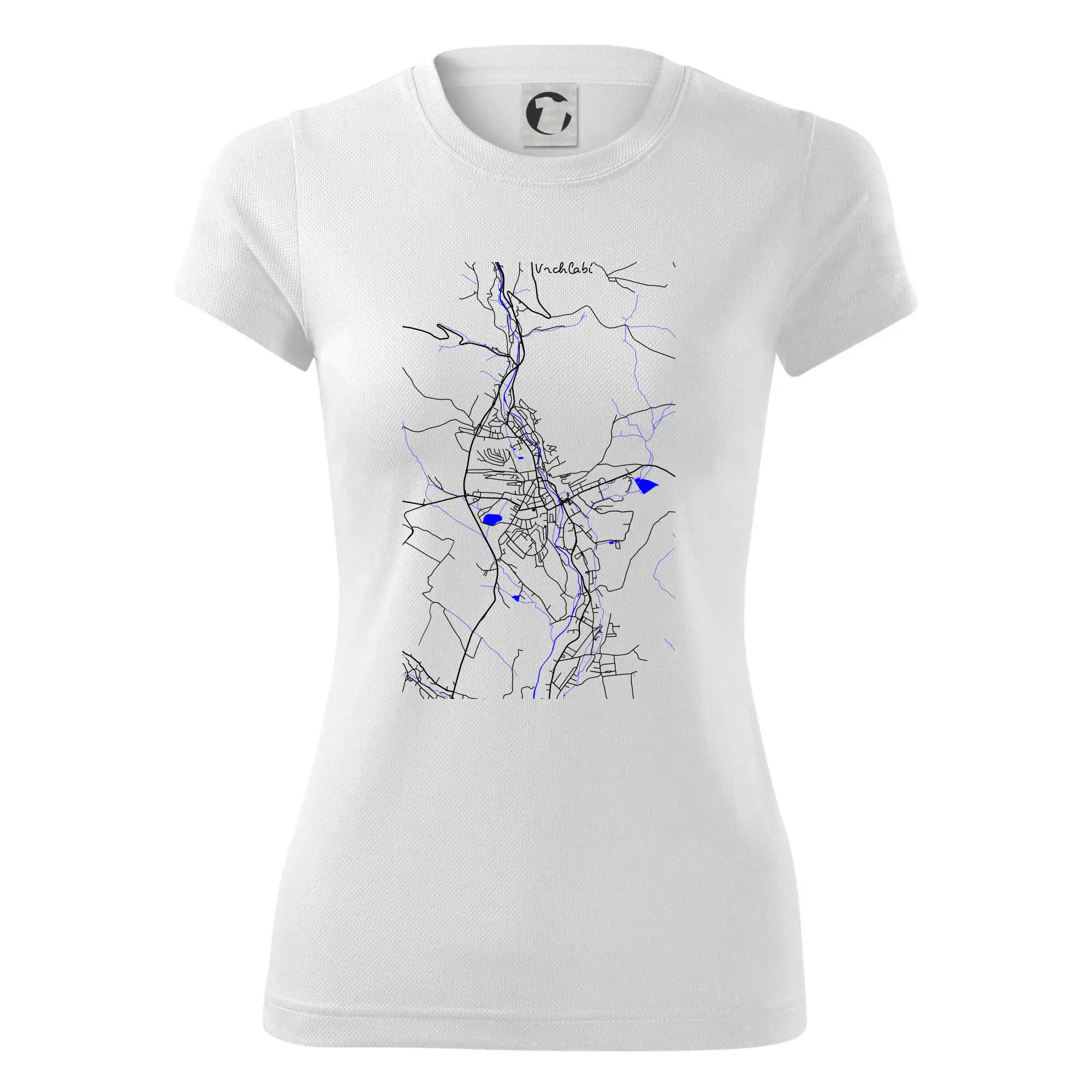 Vrchlabí - Mapa s vodními toky
