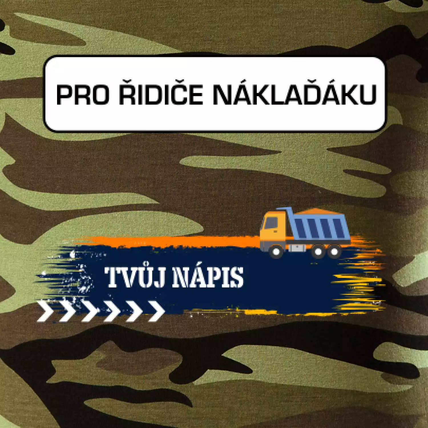 Stavba - vlastní nápis - náklaďák
