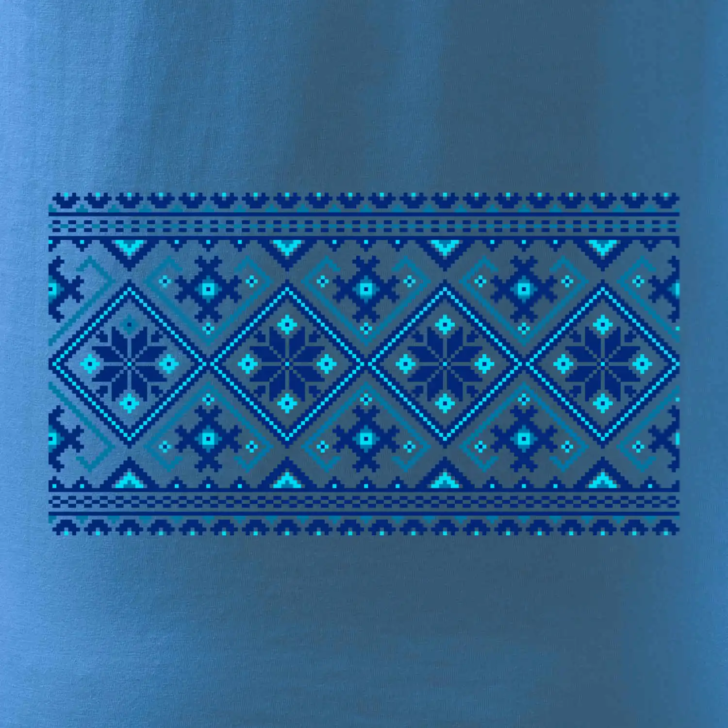 Ukrajinský vzor - modrý