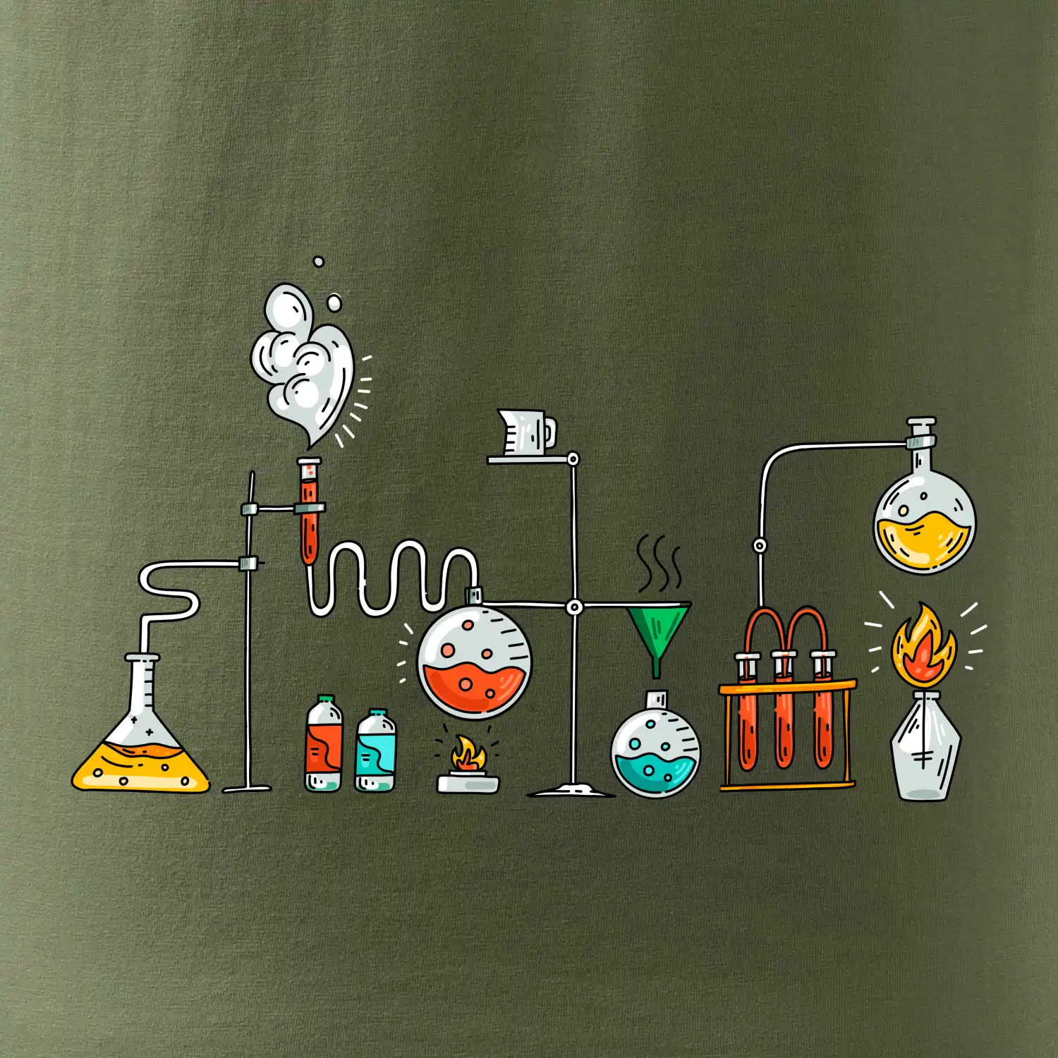 Chemická aparatura barevná