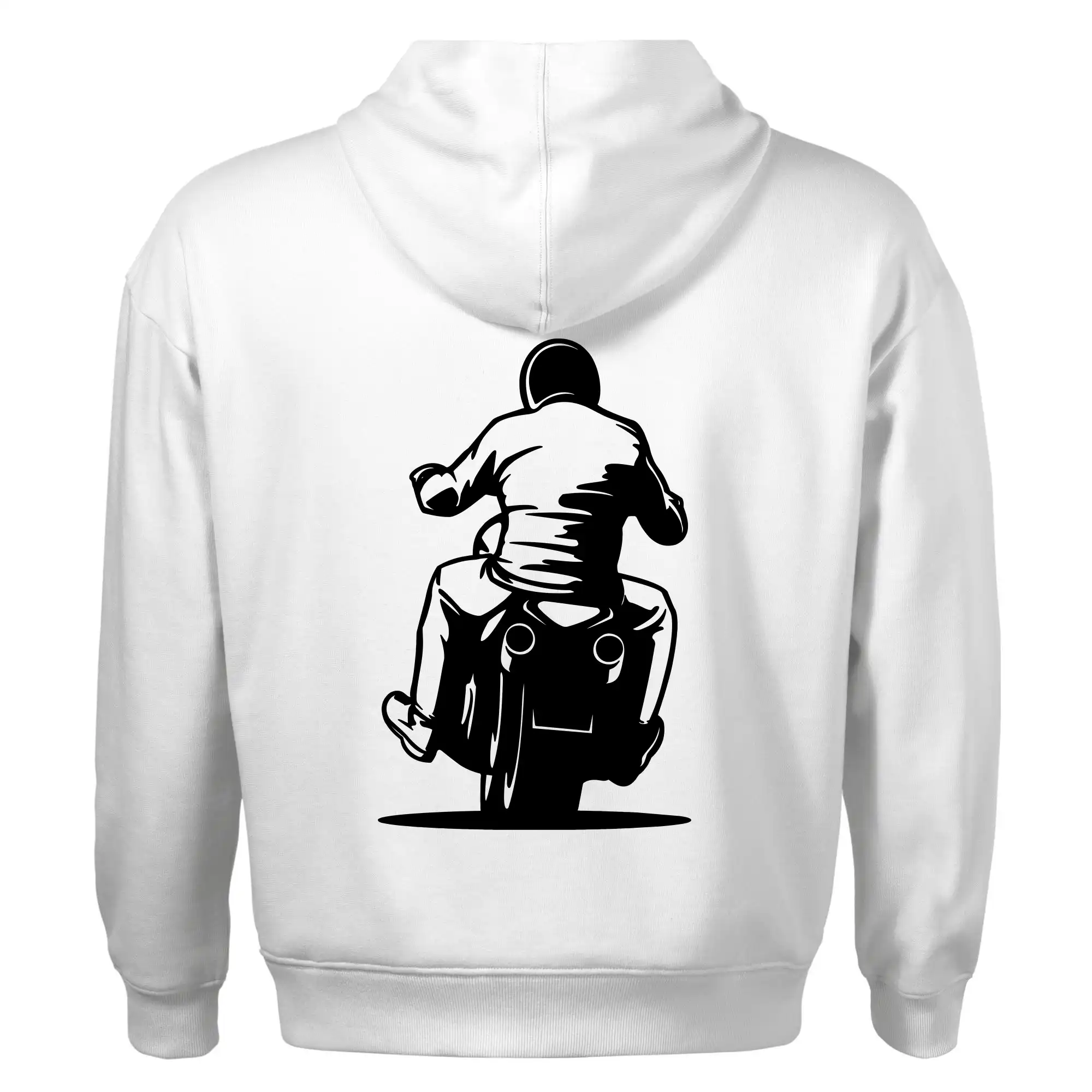 Motorkář na zádech - chopper