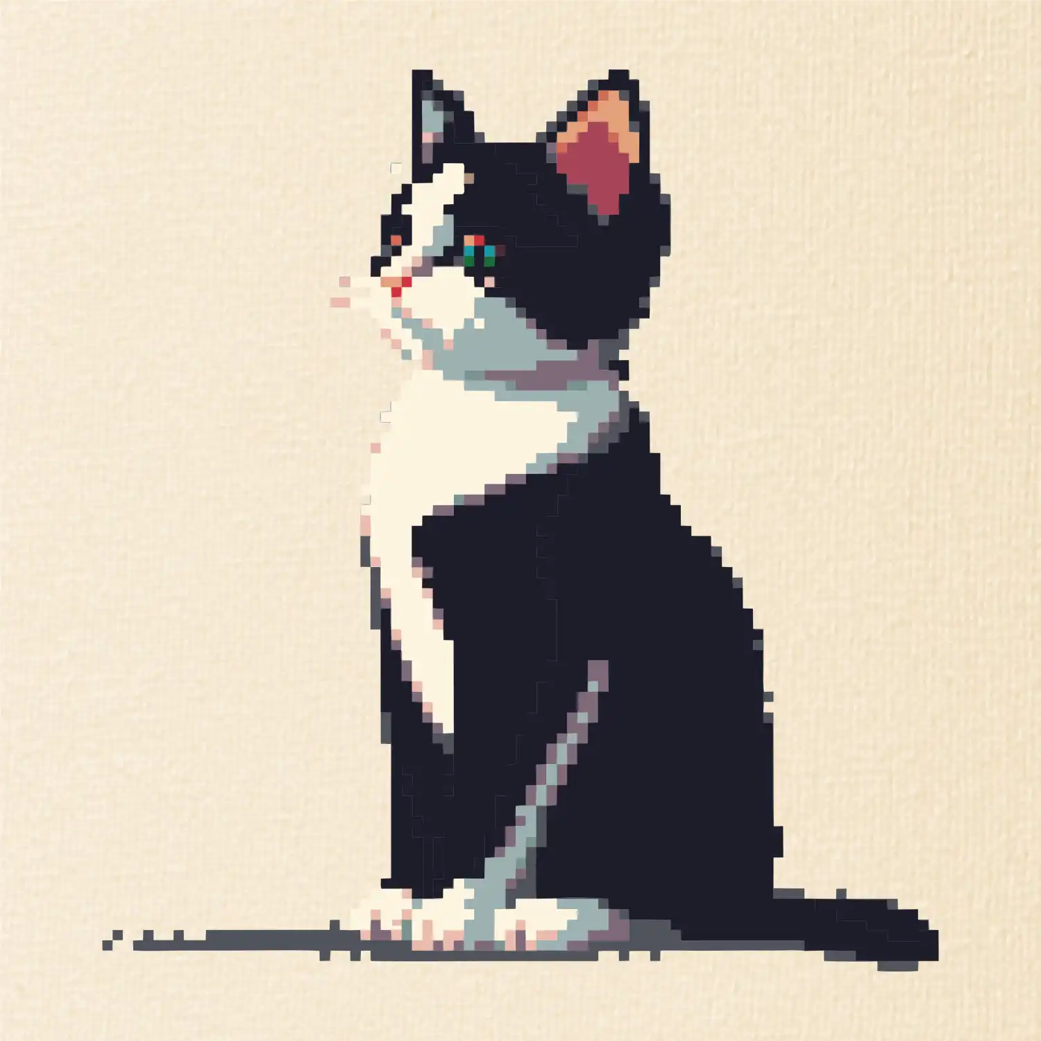 Mourovatá kočka pixel