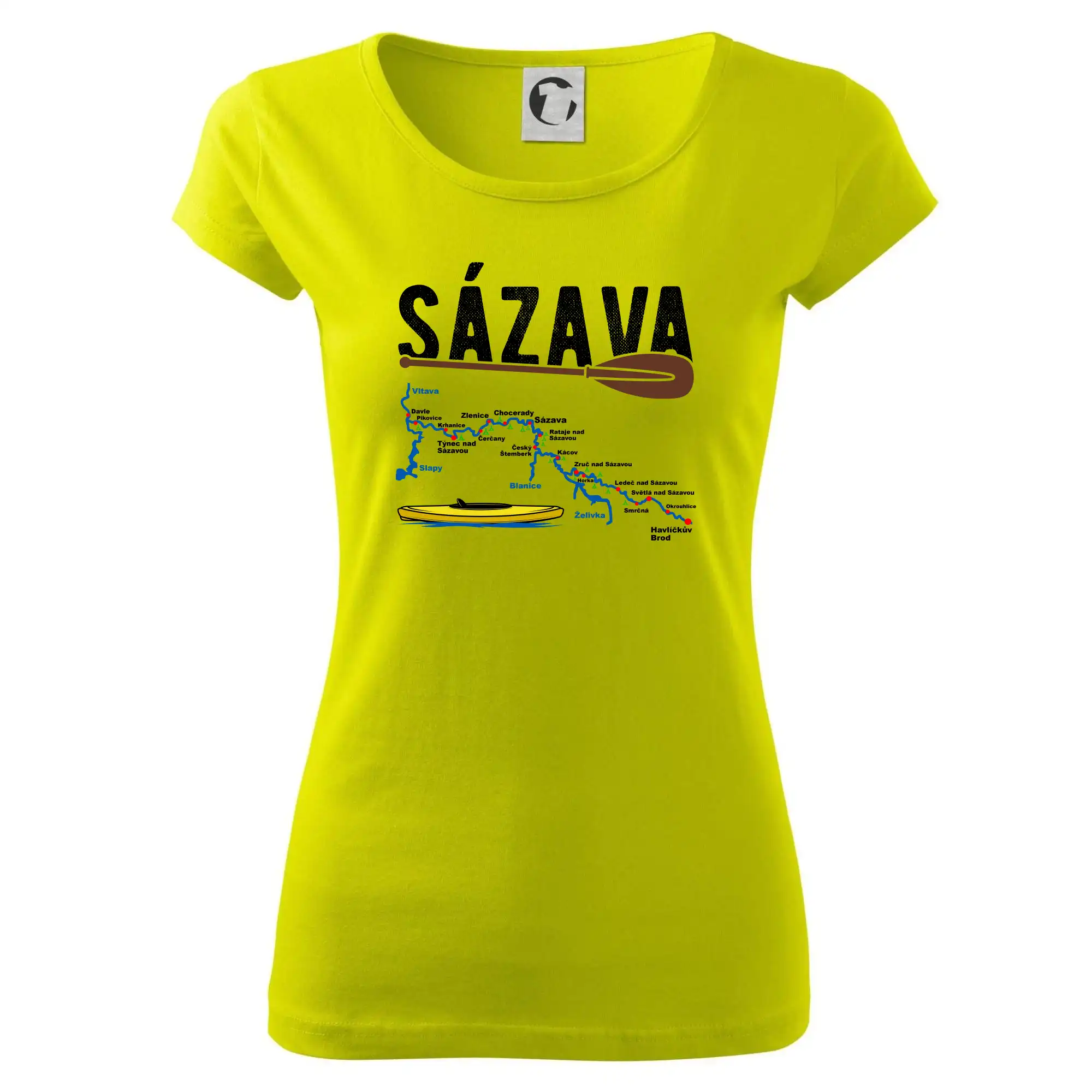 Mapa řeky Sázavy