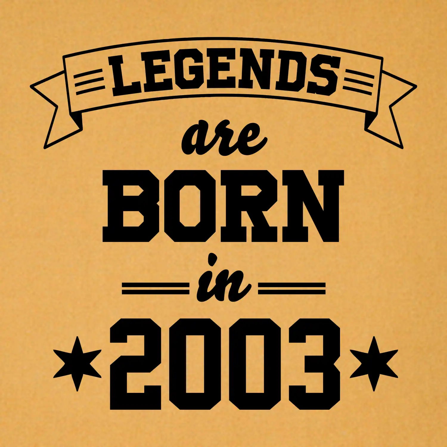 Legends are born in 2003