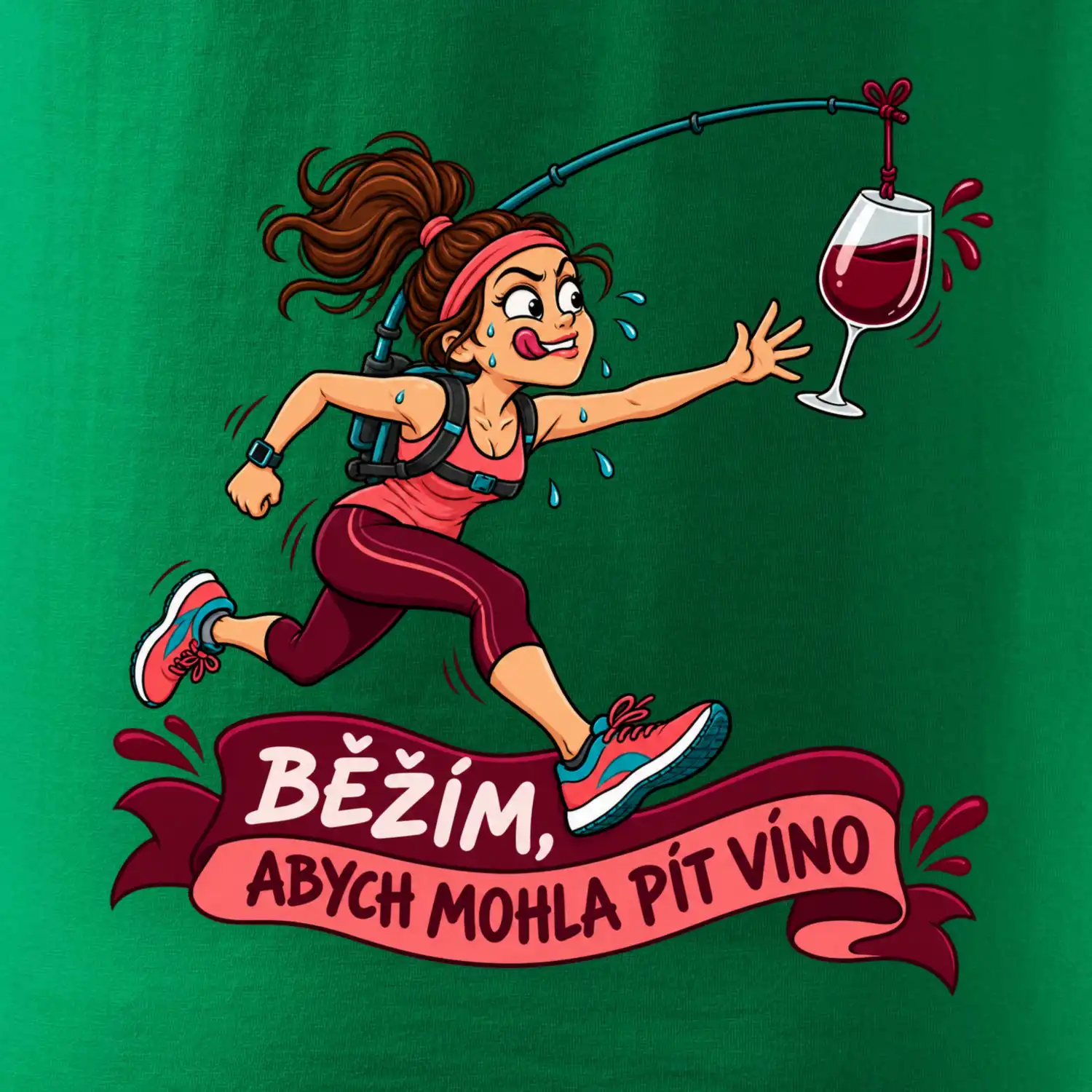 Běžím abych mohla pít víno