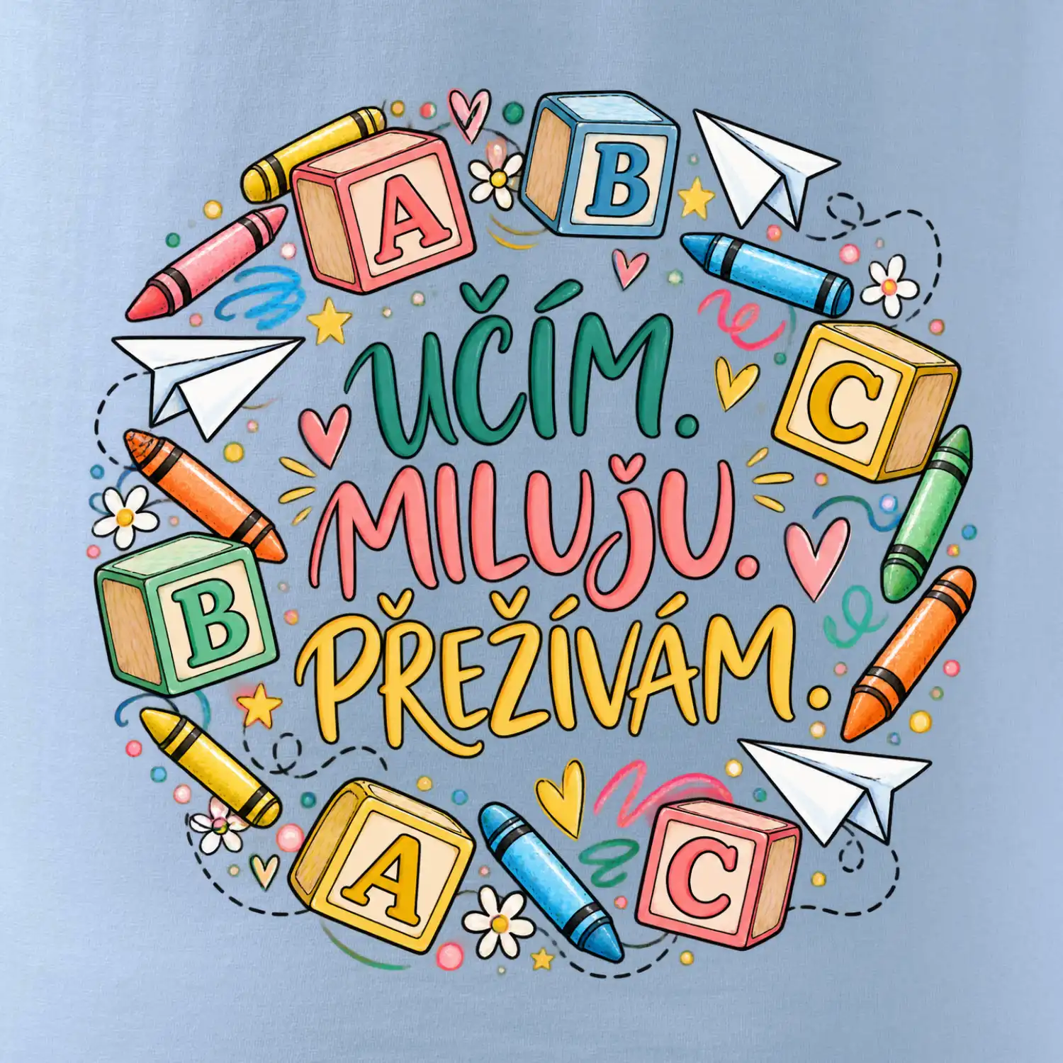 Učím miluju přežívám školní abeceda