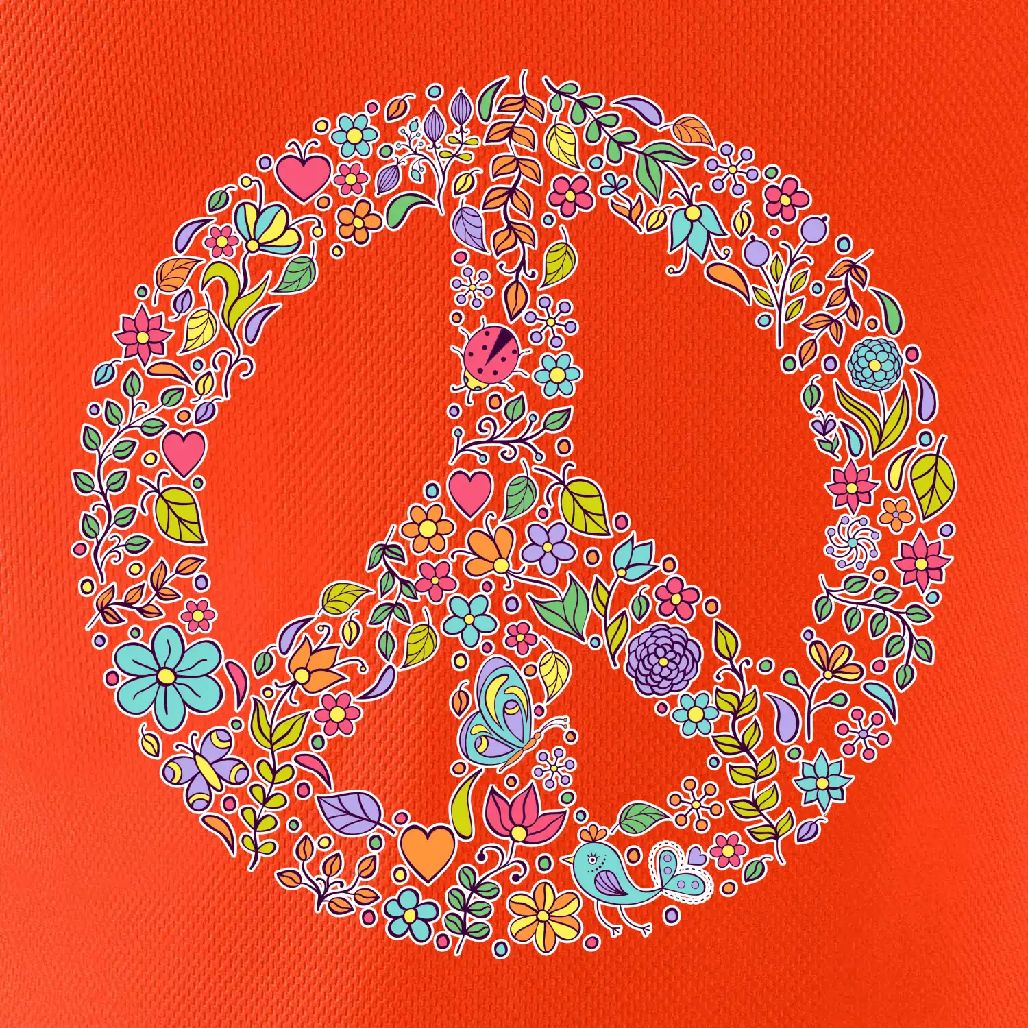 Peace symbol lístečky
