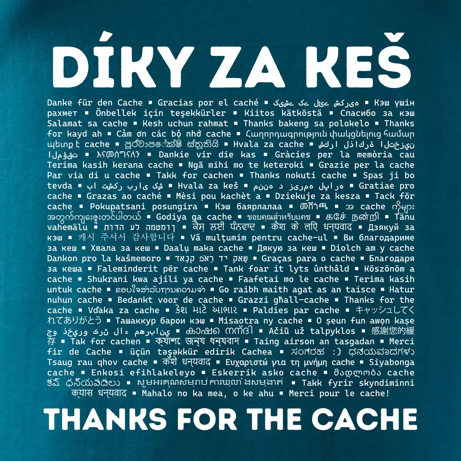 Díky za keš (v různých jazycích)