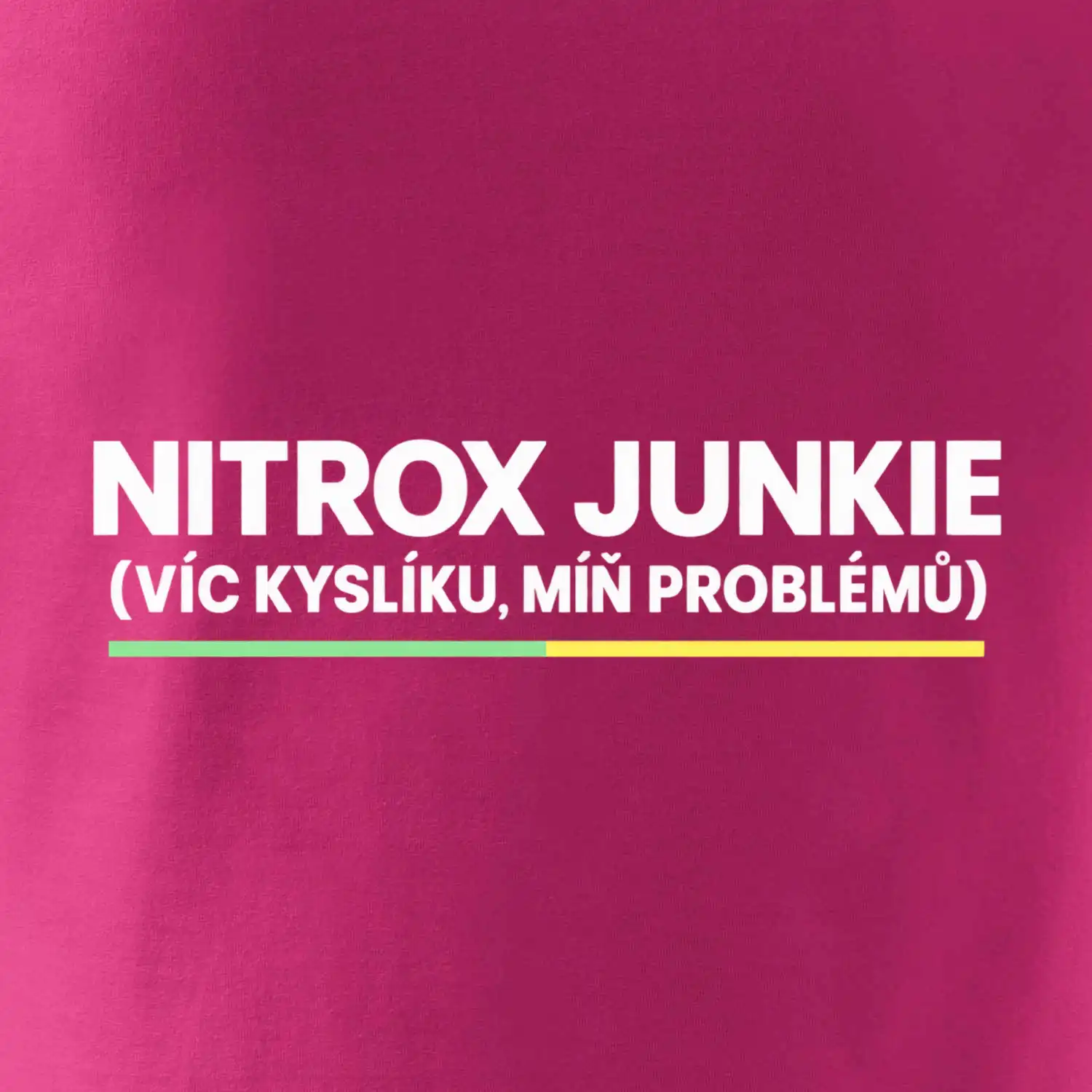 Nitrox junkie zelenožlutá linka pod nápisem