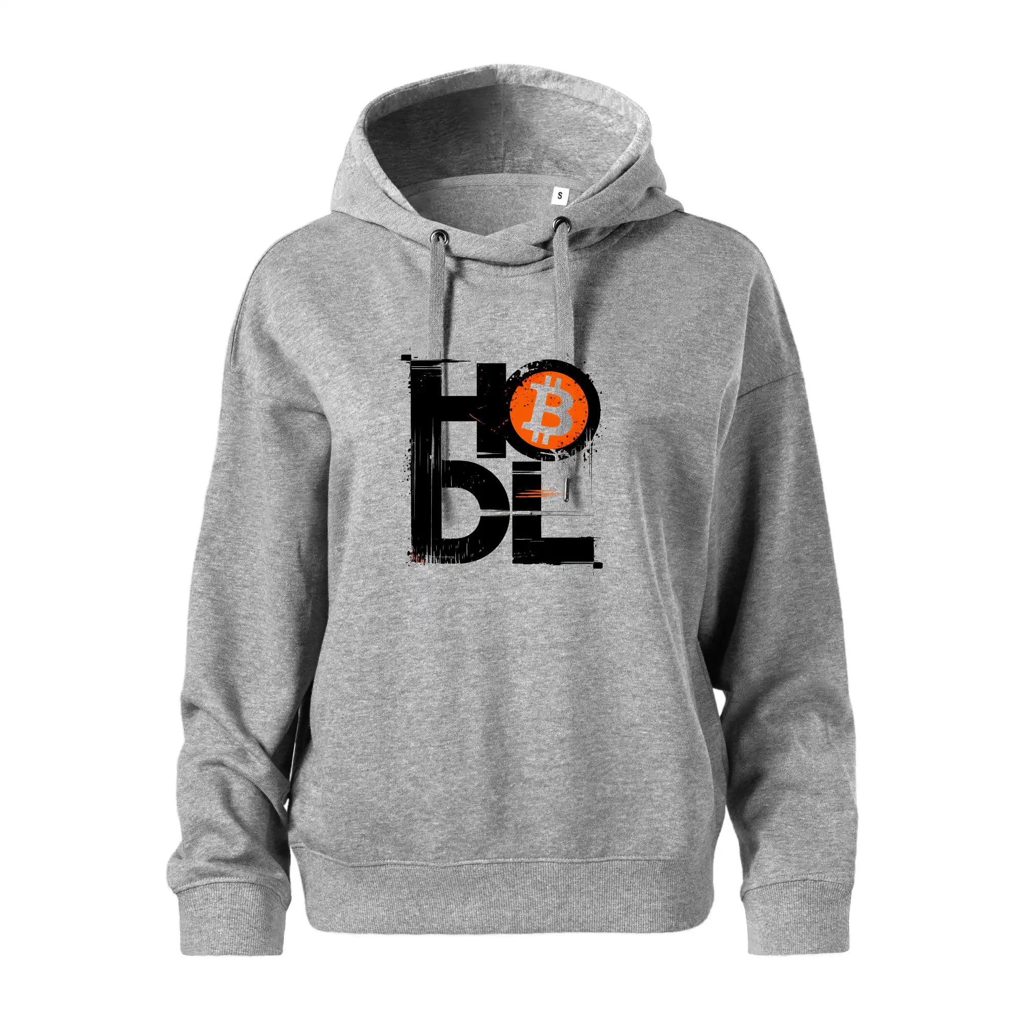 Hodl velký nápis a logo BTC