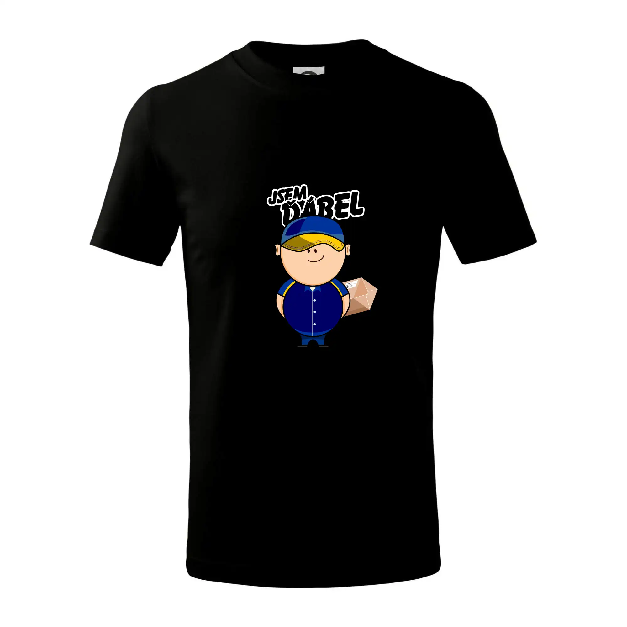 Jsem ďábel doručovatel modro žlutý