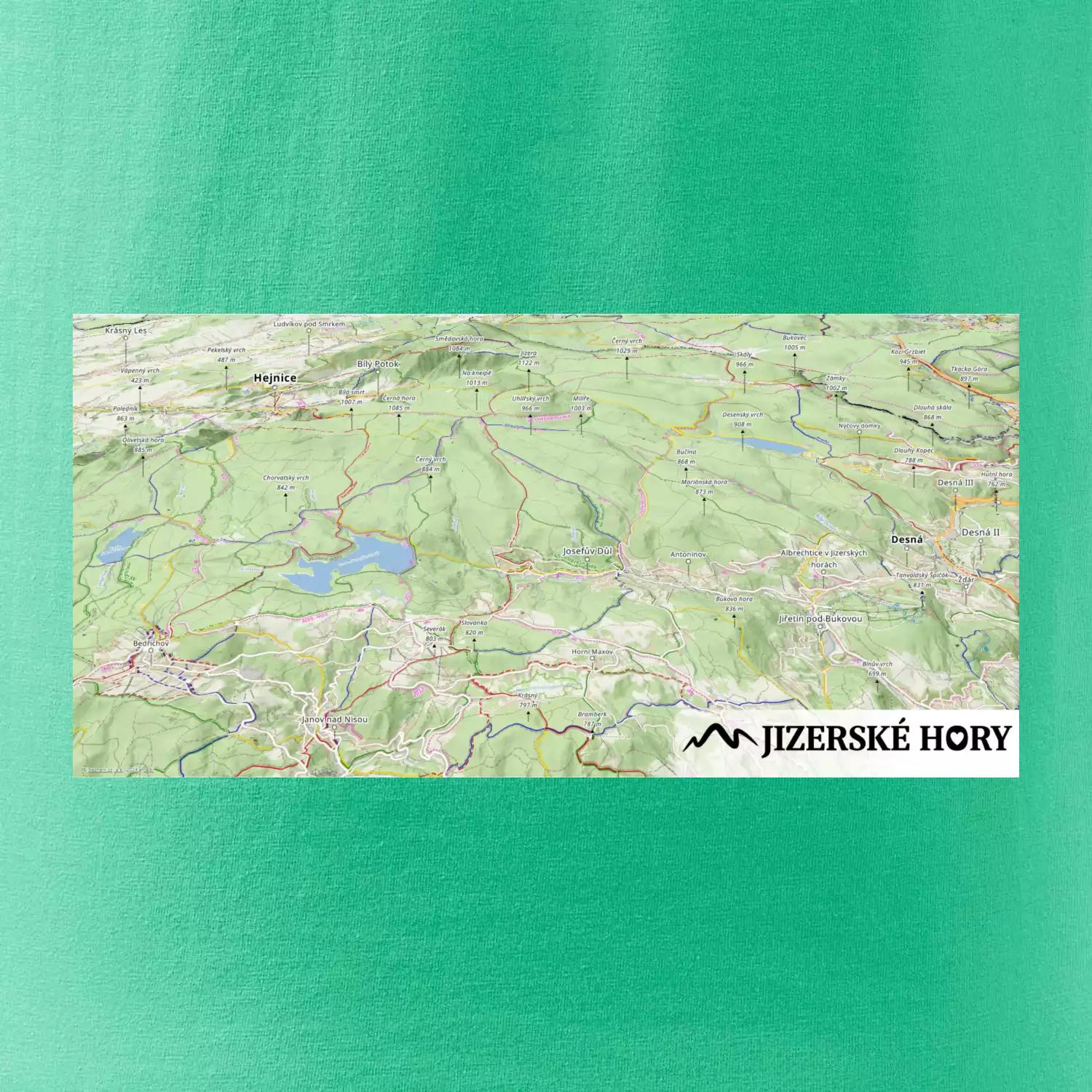 Jizerské hory mapa