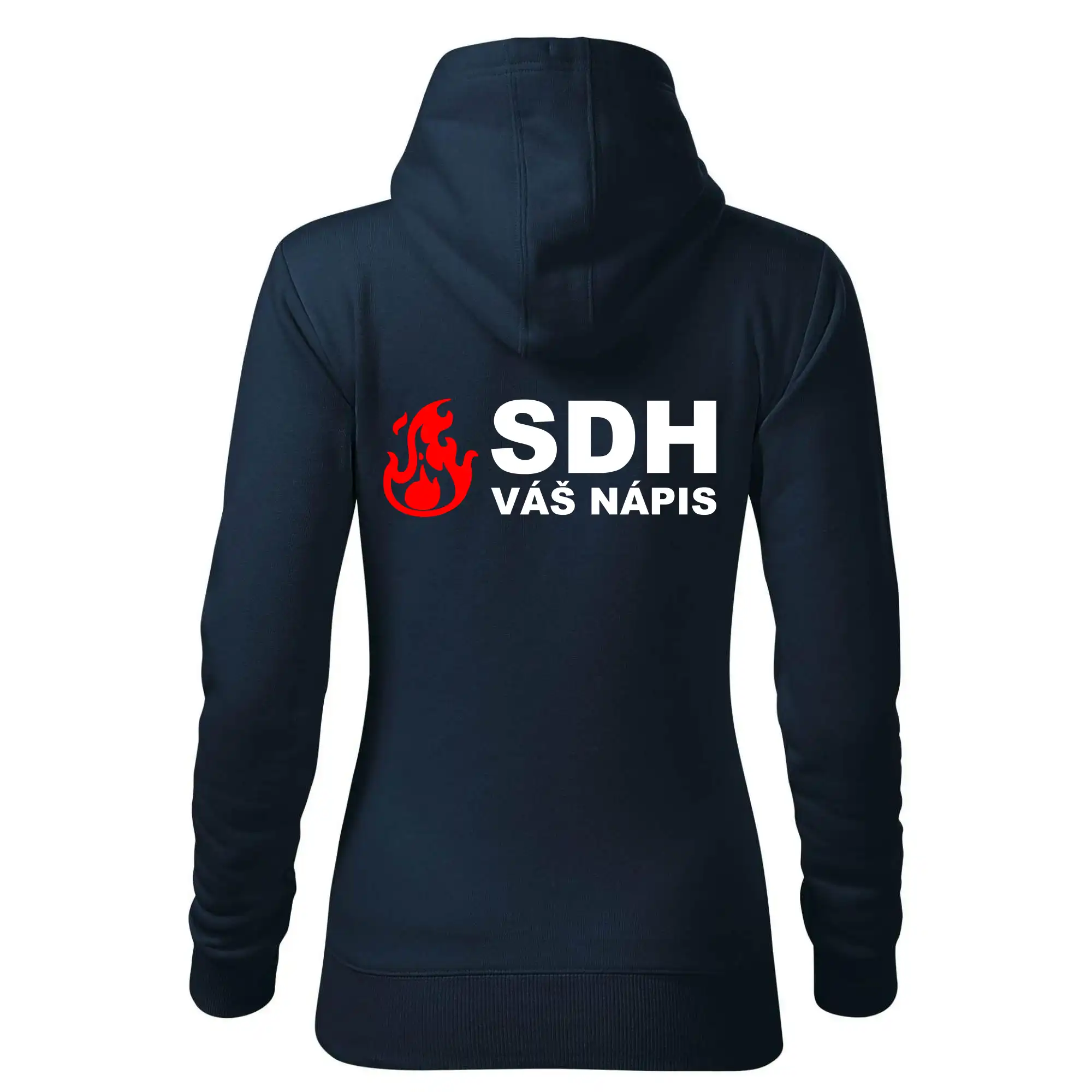 SDH nápis (oheň, název sboru - vlastní nápis)