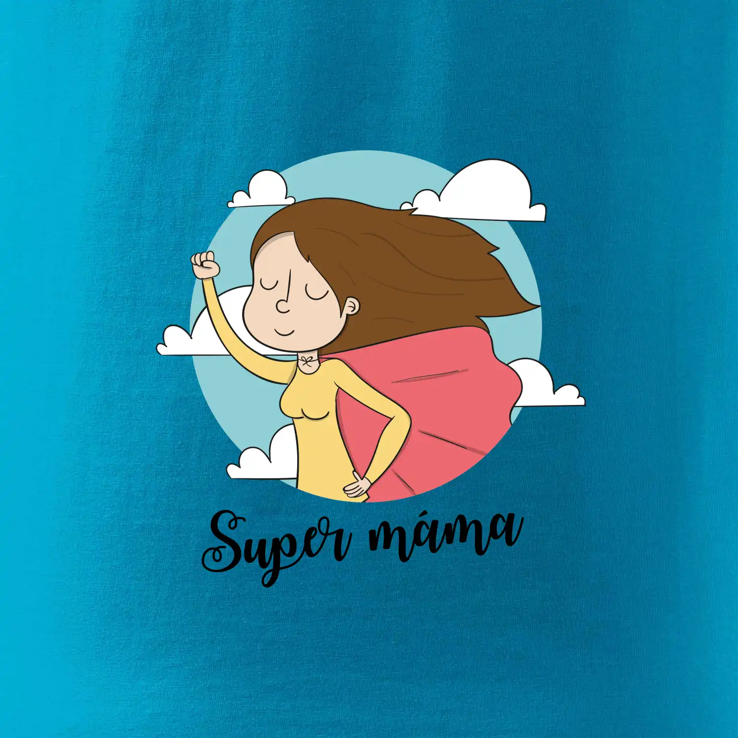 Kreslený obrázek Super máma