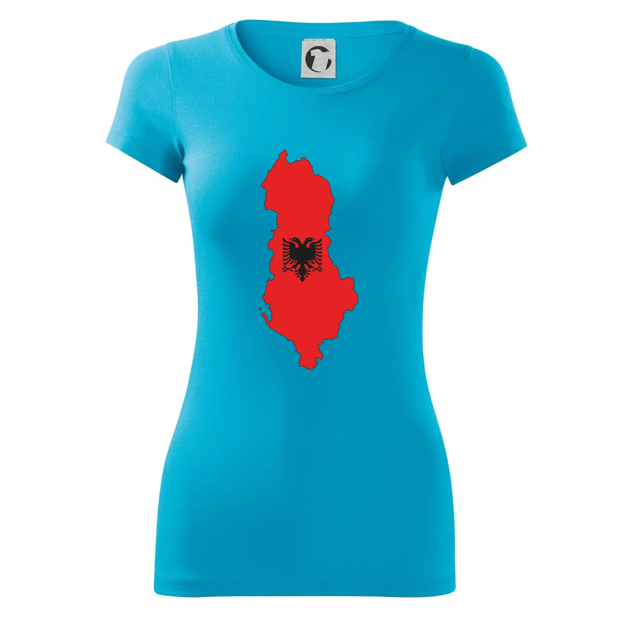 Albánie mapa a znak