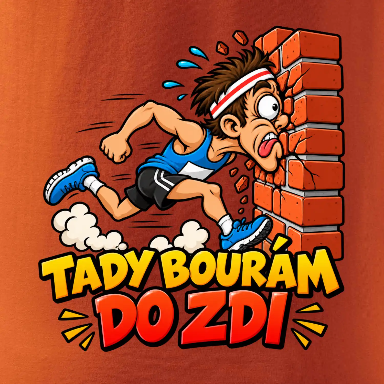 Maratonec tady bourám do zdi