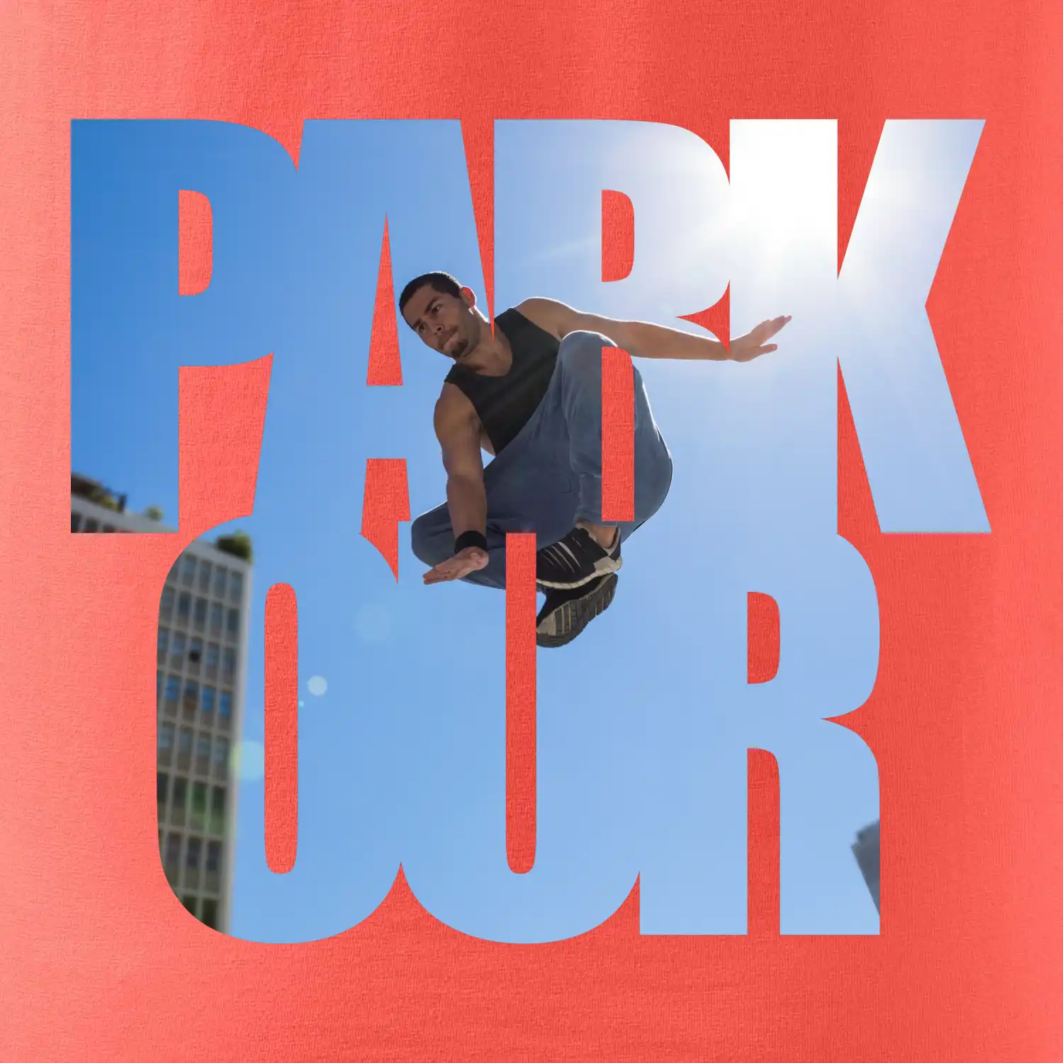 Parkour nápis nebe
