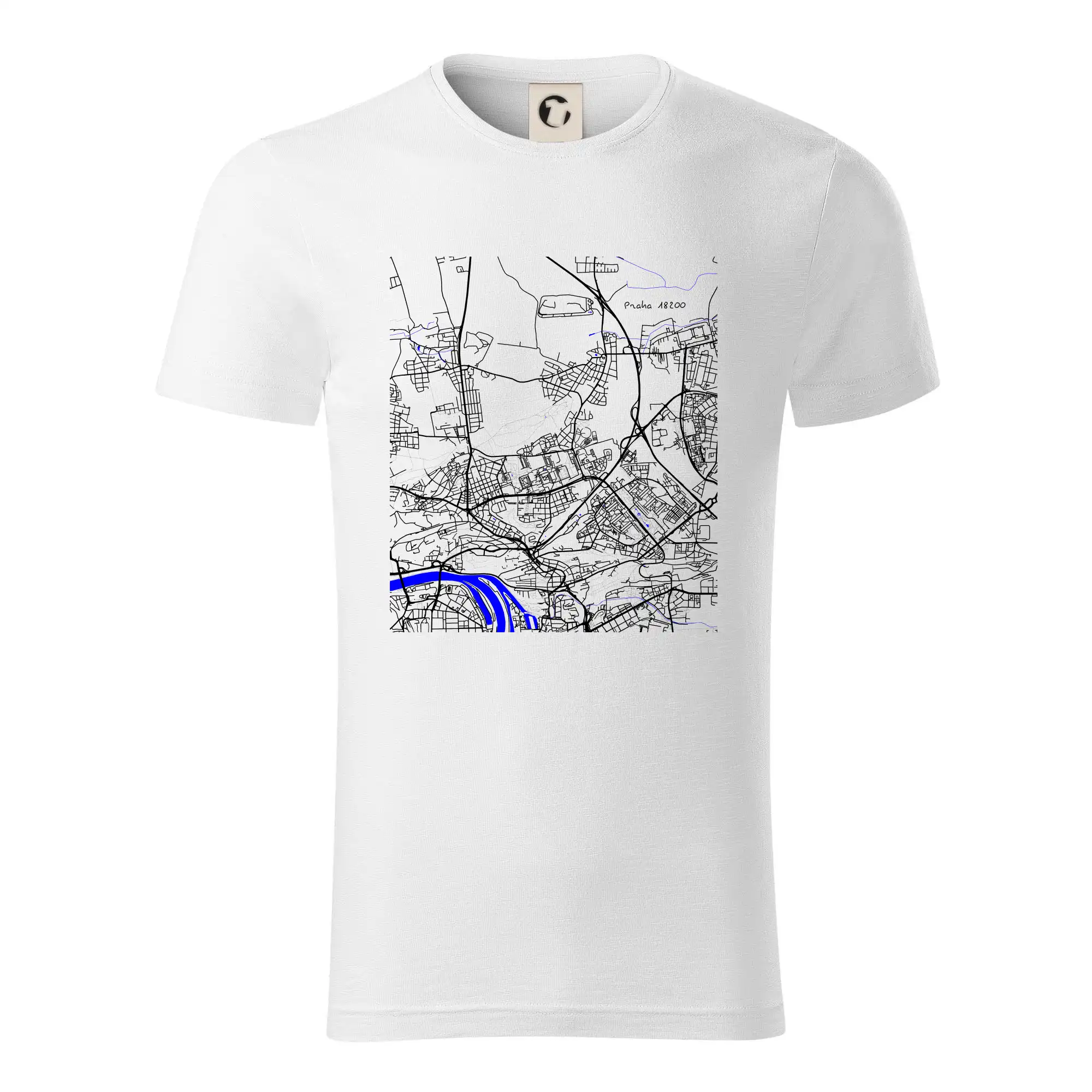 Praha 18200 - Mapa s vodními toky