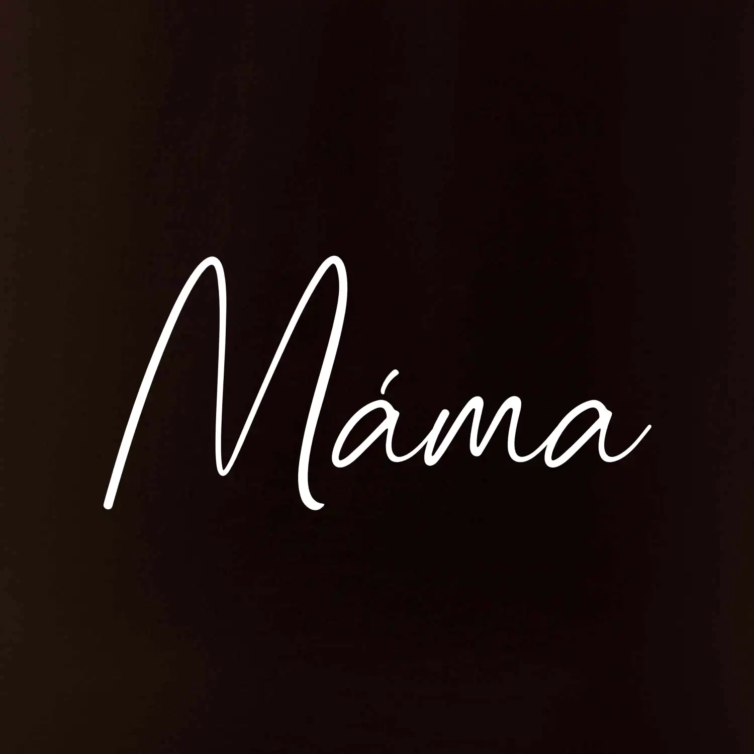 Nápis psací na prsou - máma
