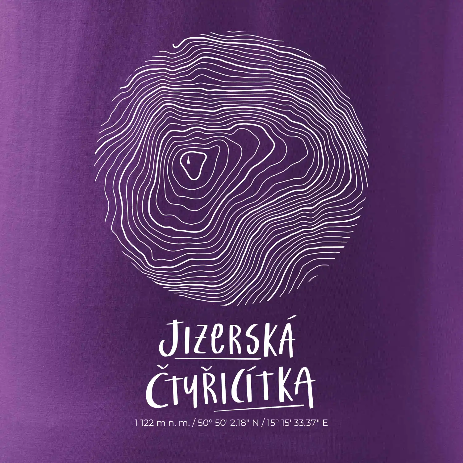Jizerská čtyřicítka - vrstevnice v kruhu