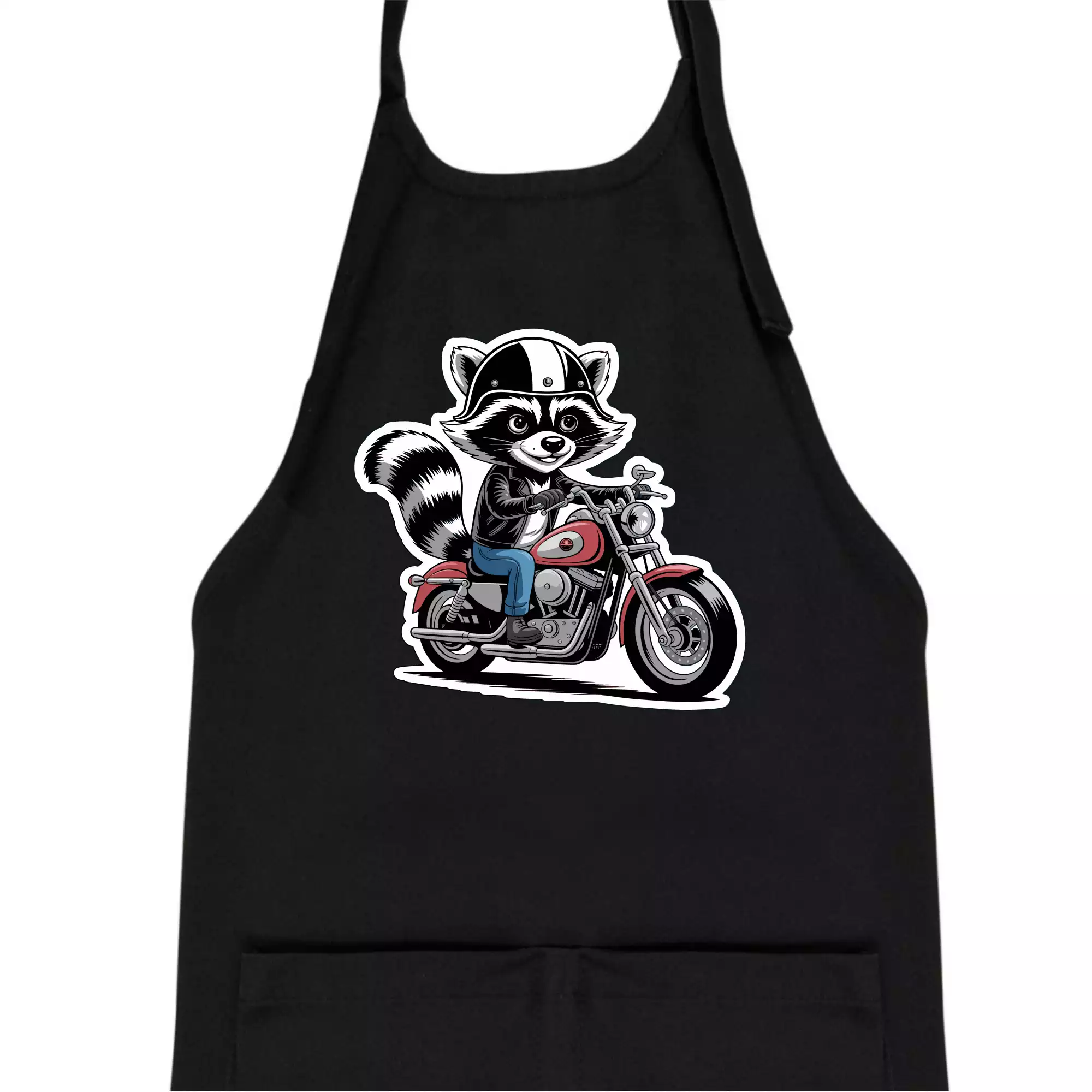 Mýval na motorce kreslený