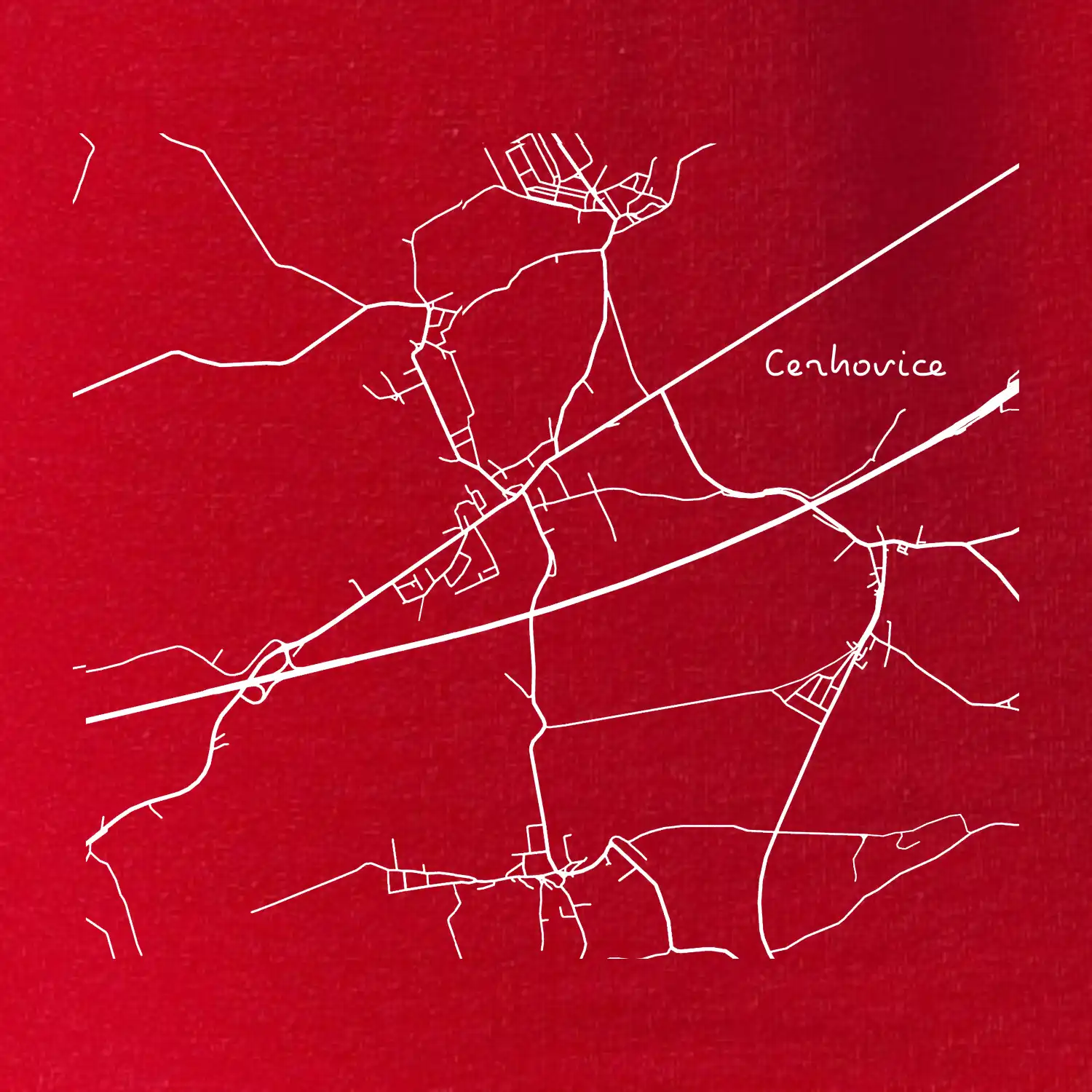Černobílá mapa Cerhovice 267 61