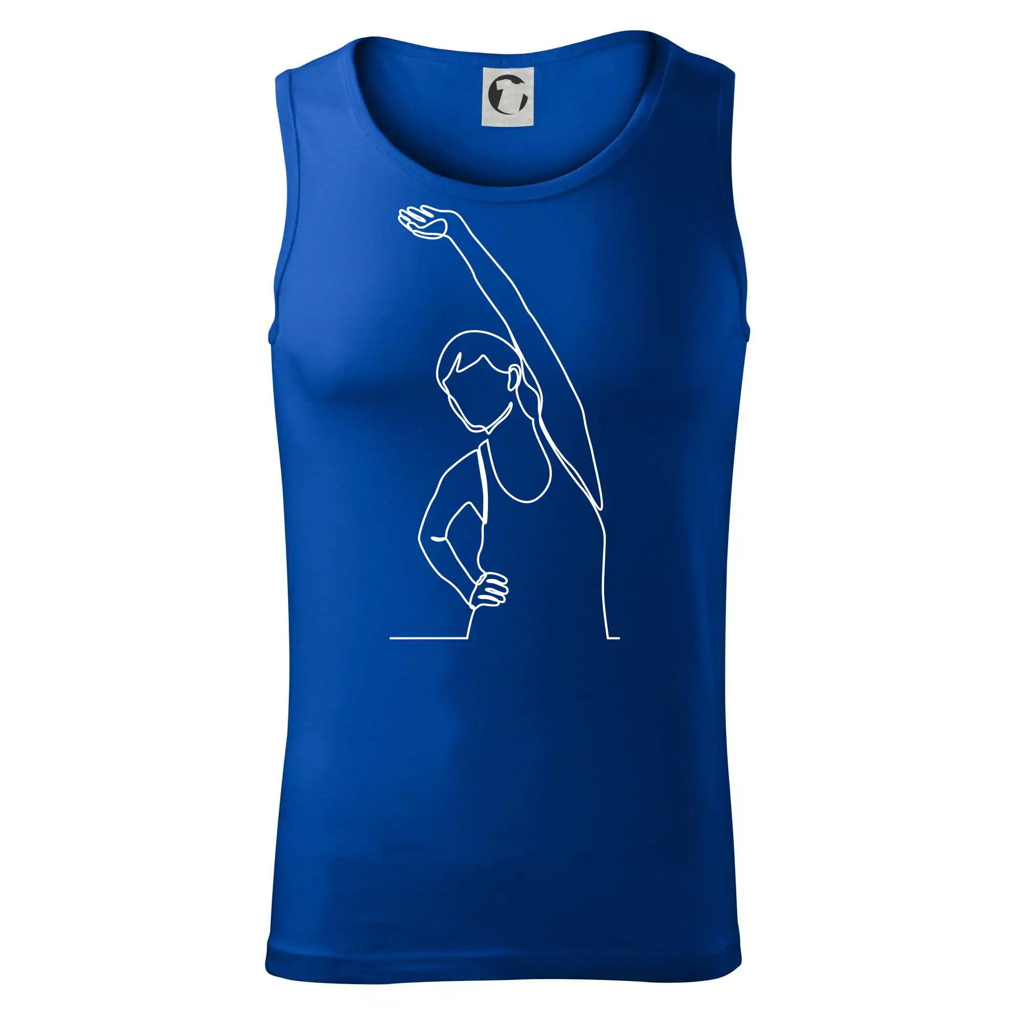 Protahující se žena jedním tahem