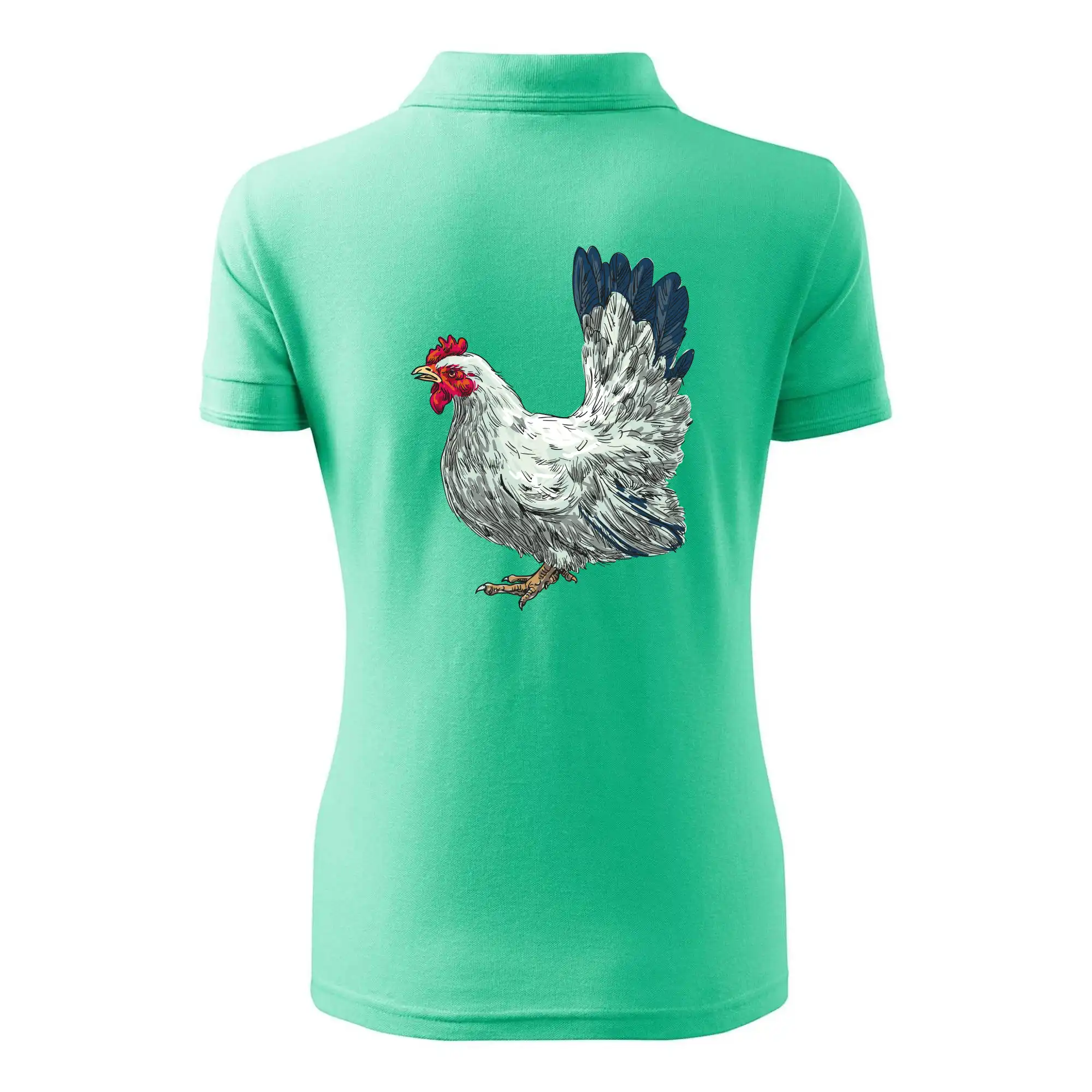 Slepice kreslená bílá