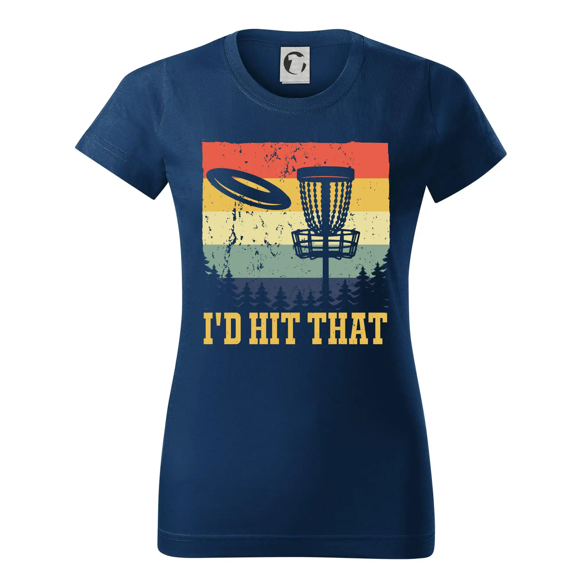 Disc golf player retro vintage