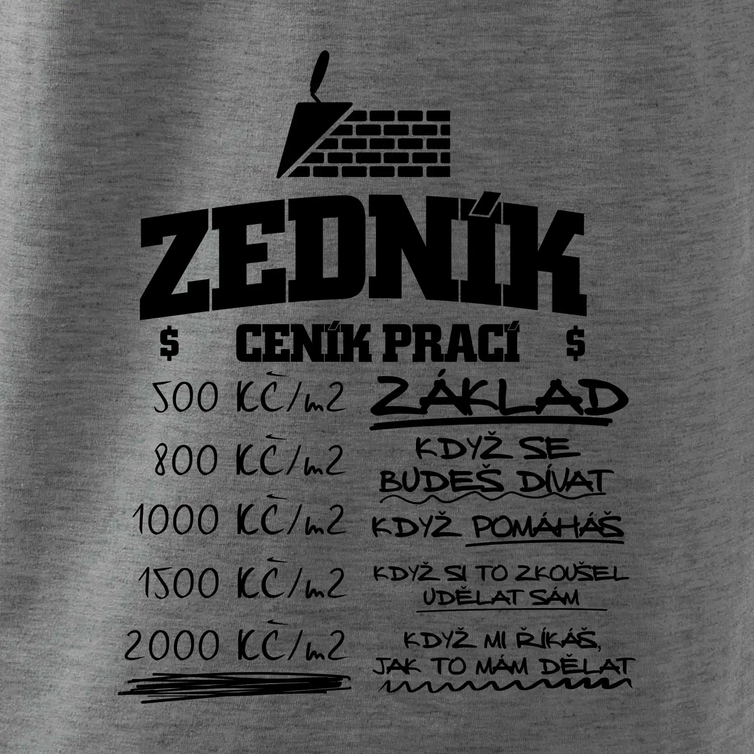 Ceník zedníka - cena za metr