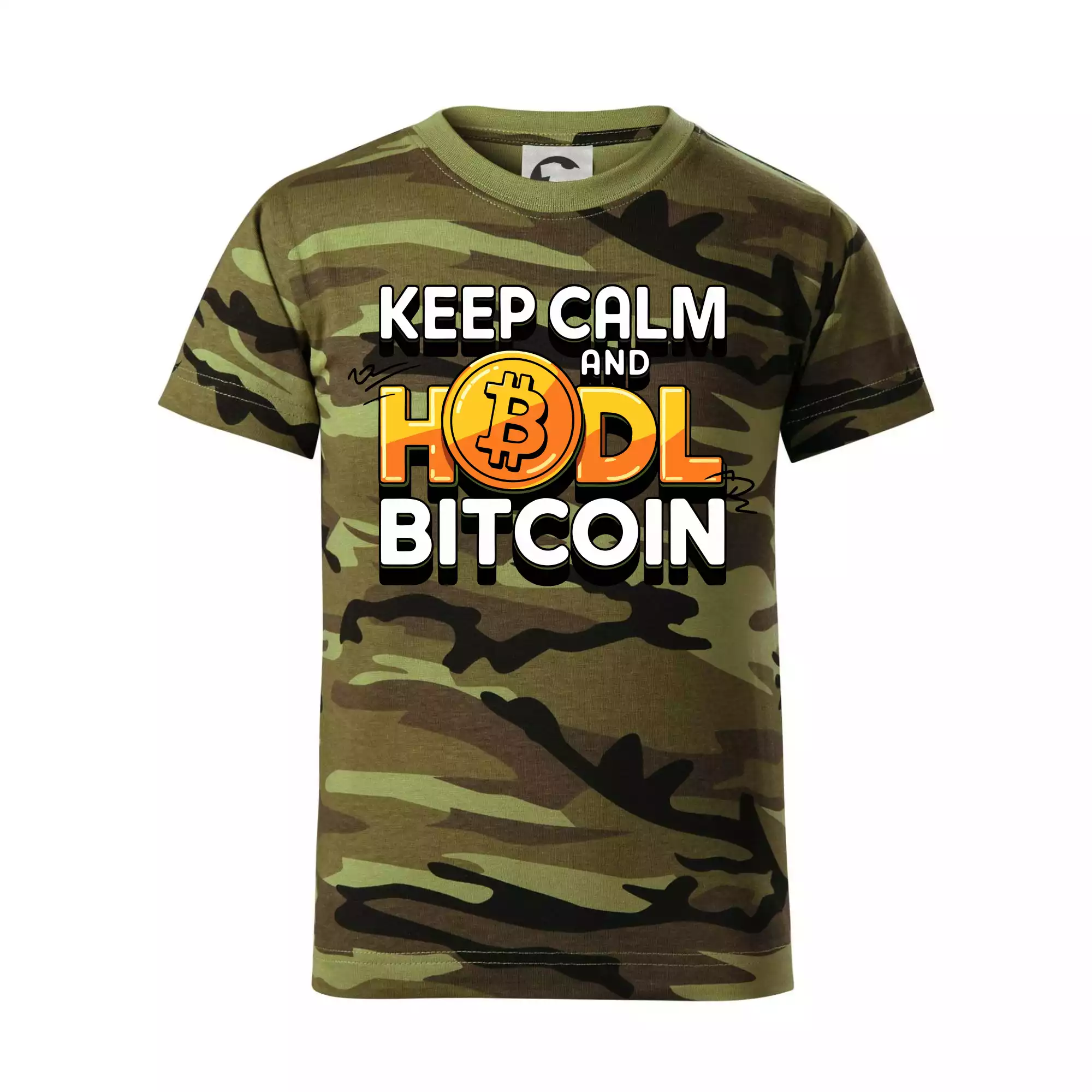 3D nápis Keep Calm and HODL Bitcoin