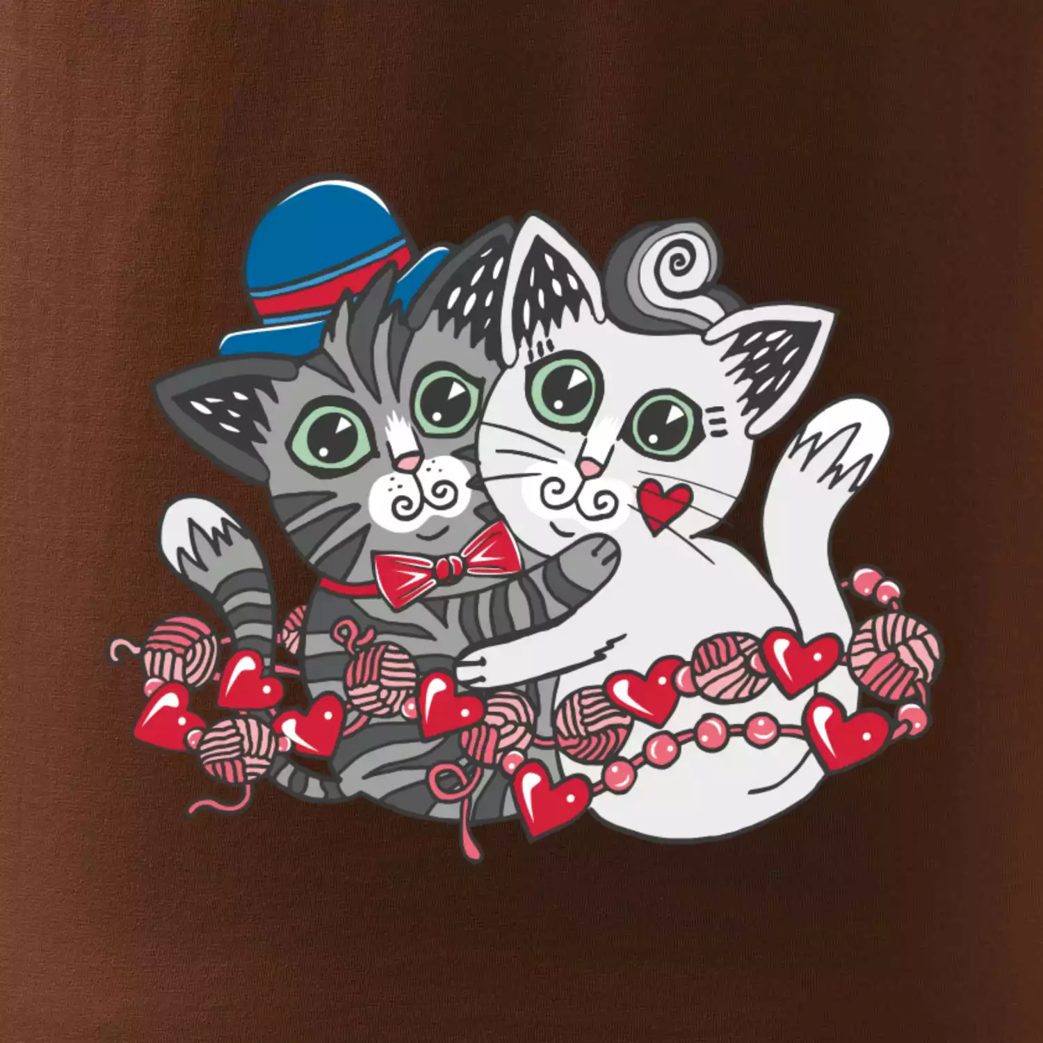 Kočky v objetí (Pecka design)