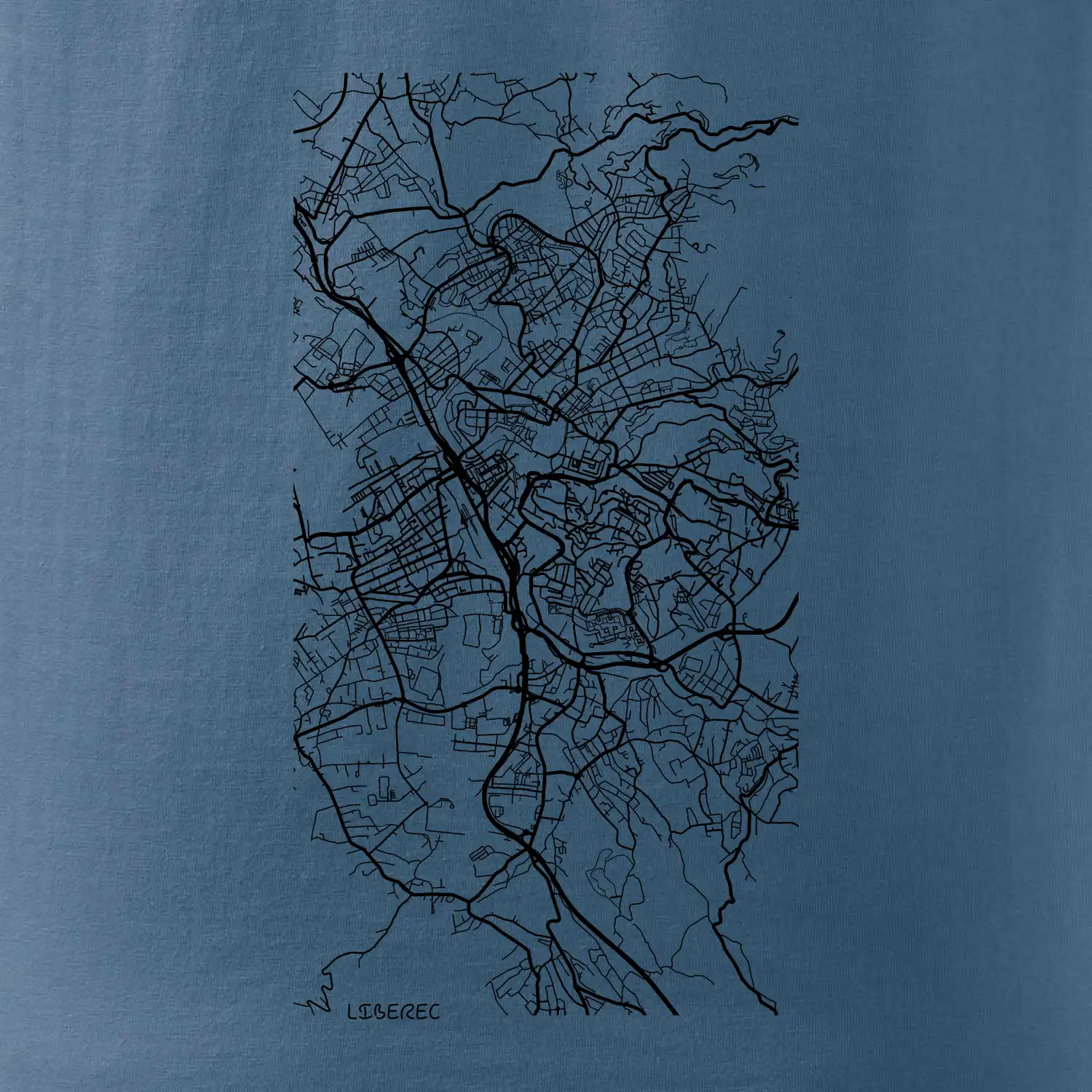 Mapy měst černobílé  Liberec