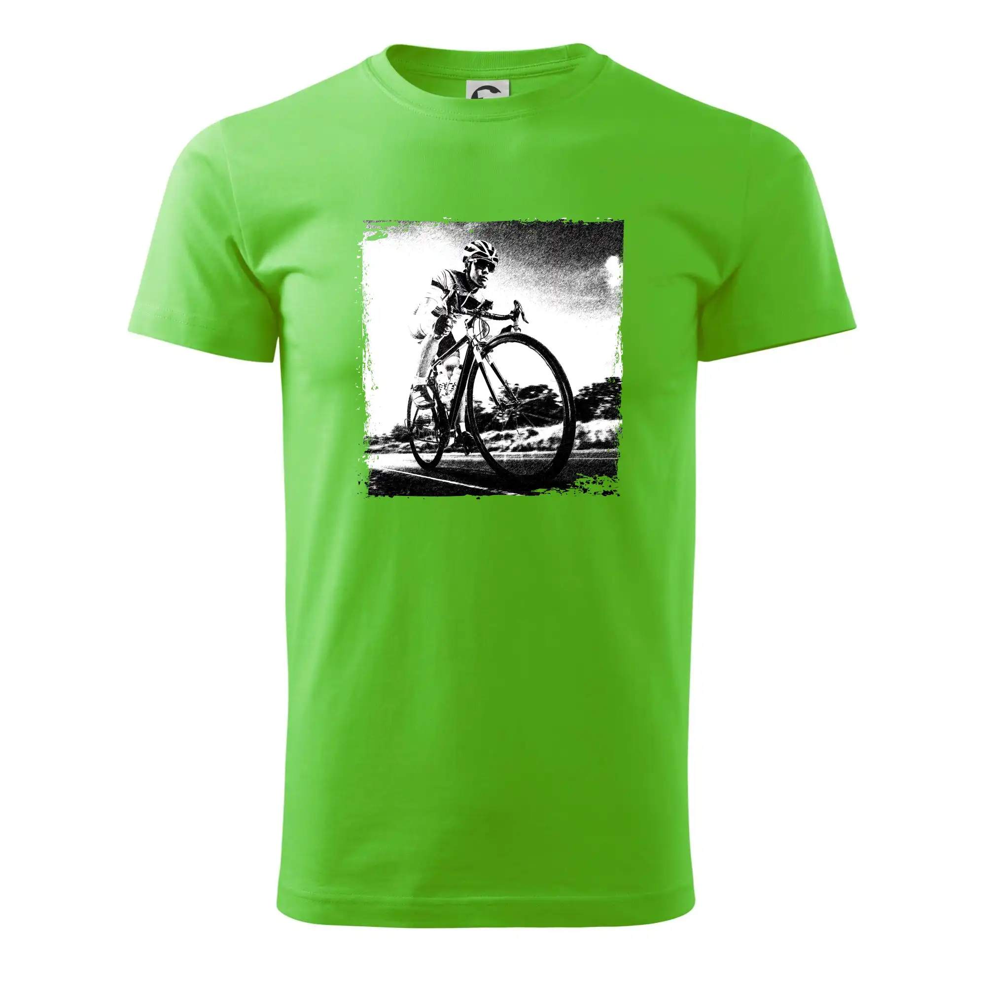 Cyklista černobílá cesta