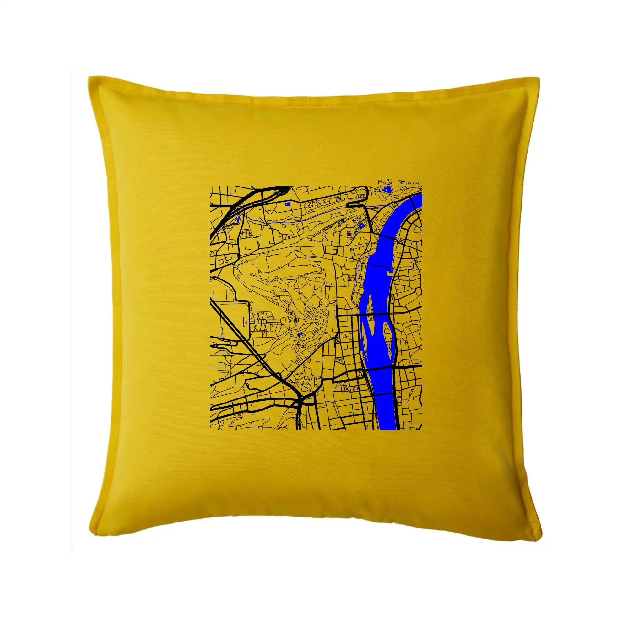 Praha Malá Strana - Mapa s vodními toky