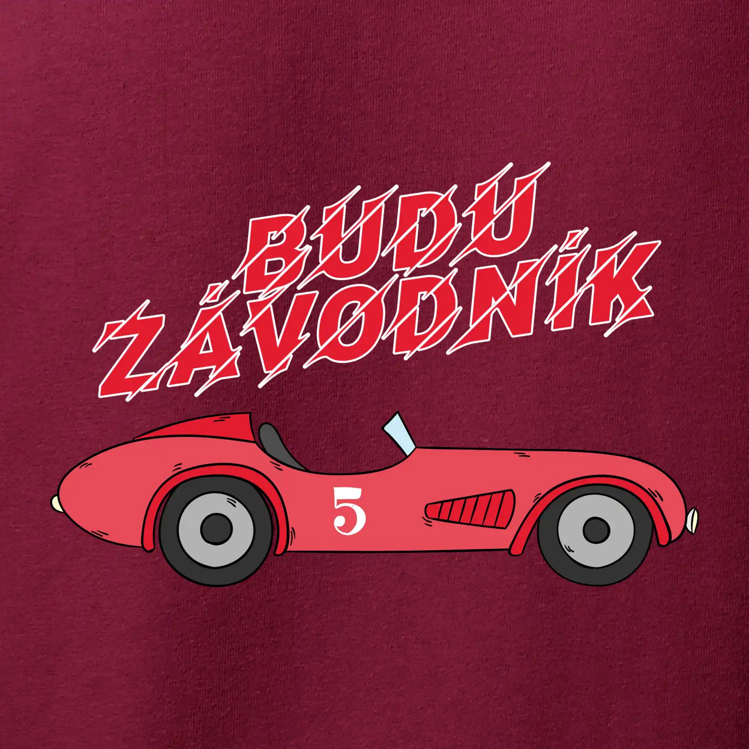 Budu závodník červené staré auto