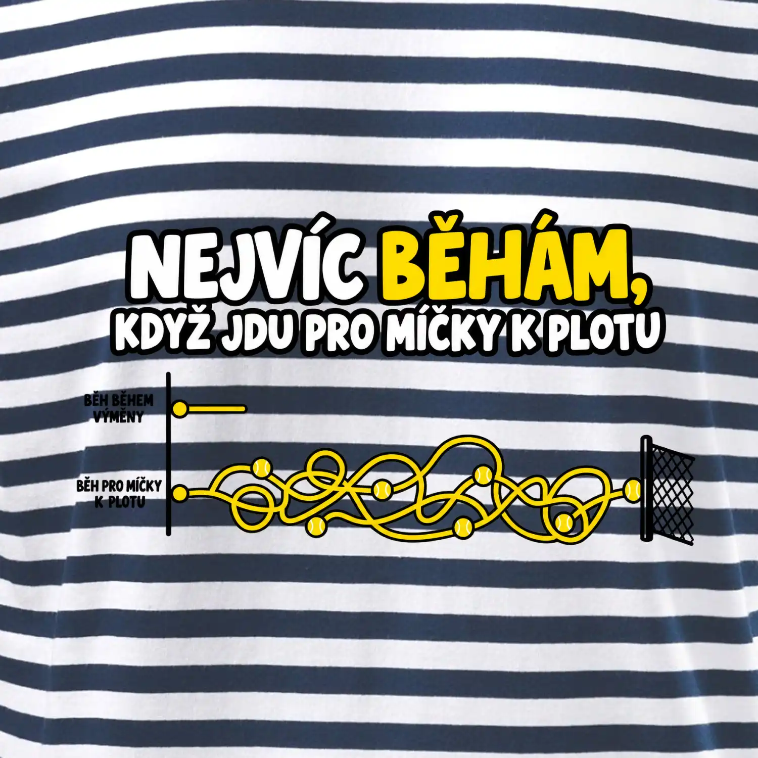 Nejvíc běhám když jdu pro míčky k plotu