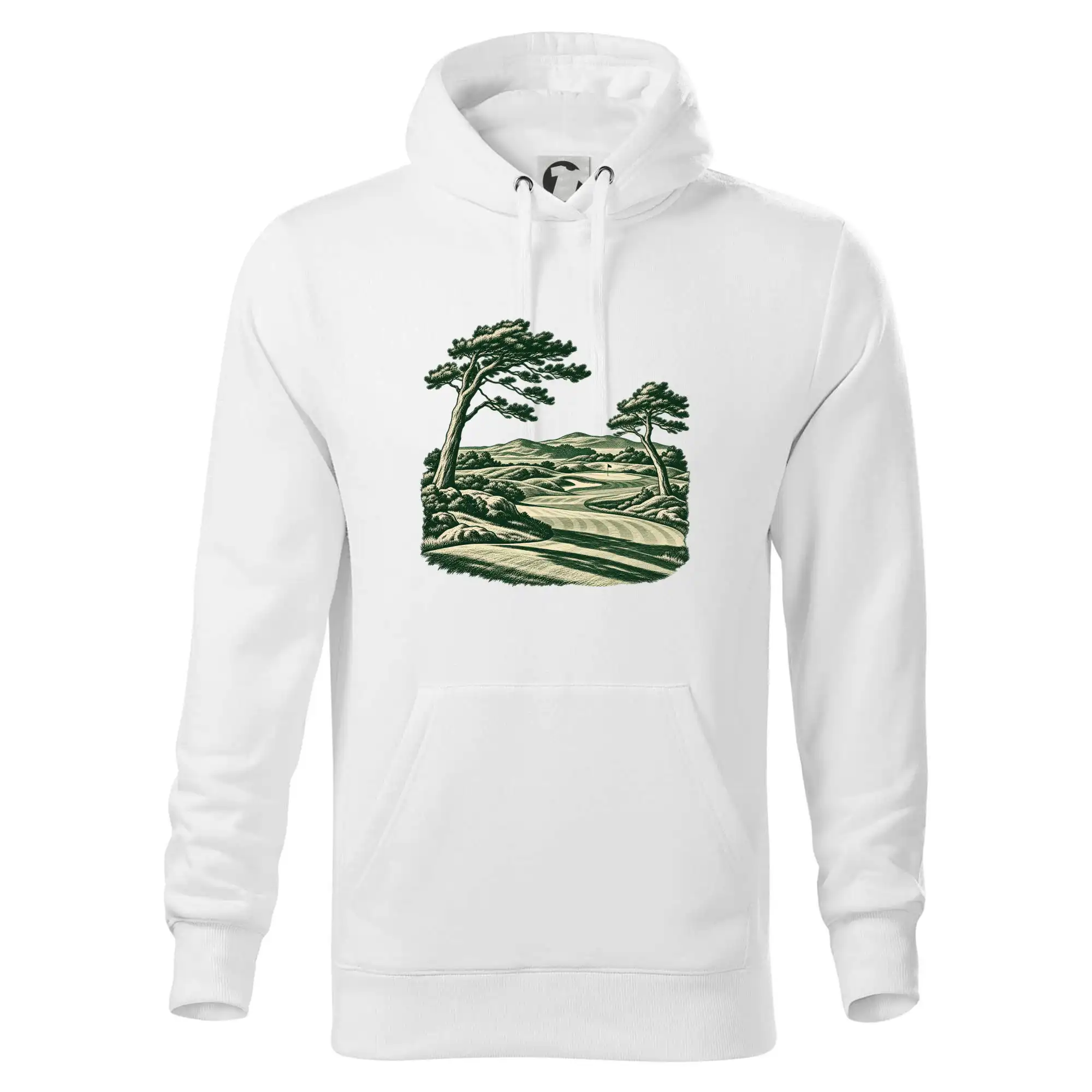 Golfové hřiště v retro rytině